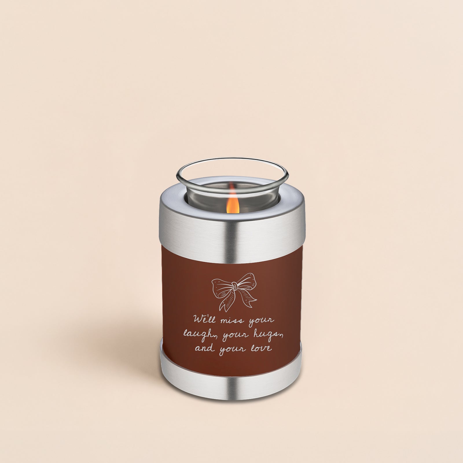 Candle Holder Embrace Earth Handwritten Cremation Urn