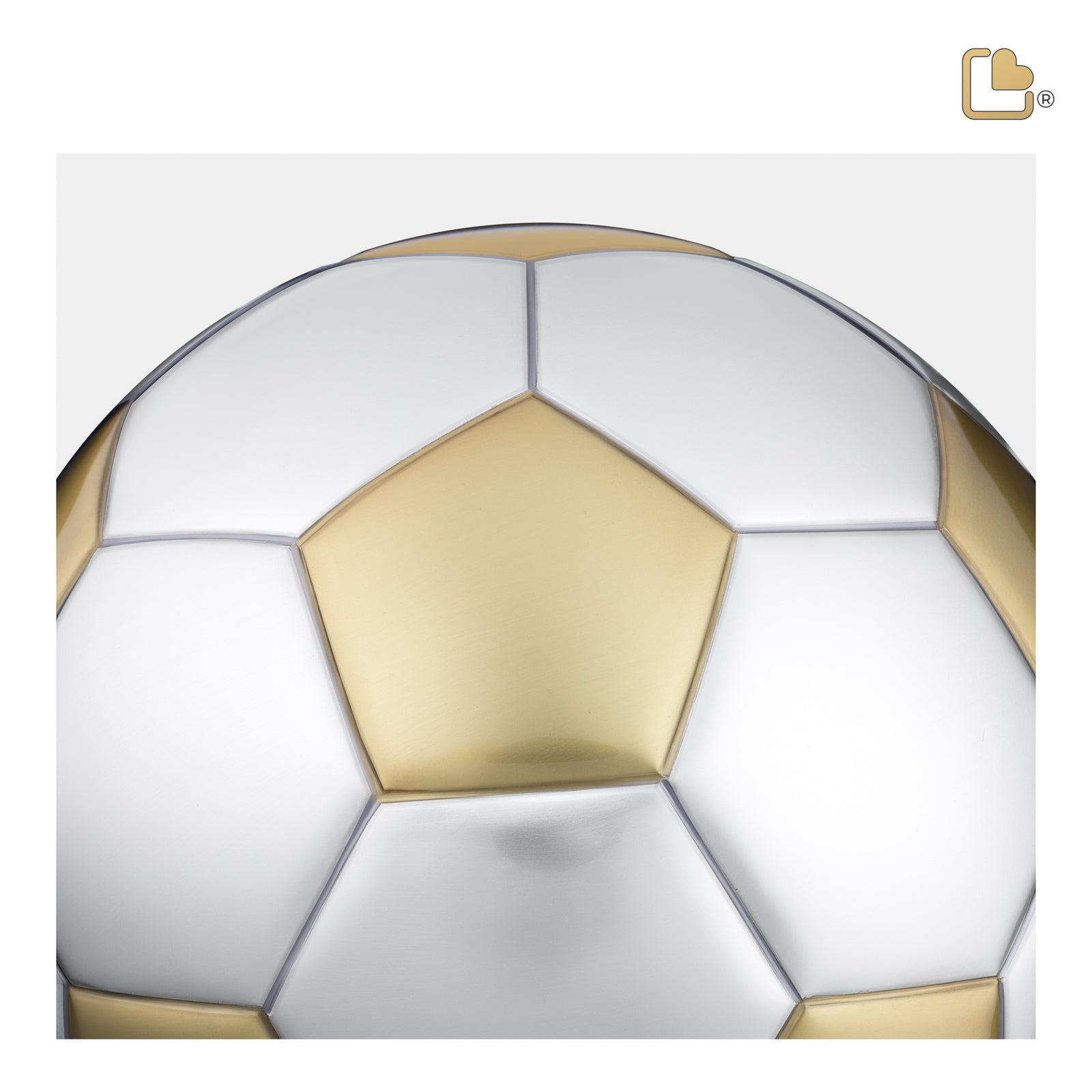 LoveUrns Football Standard Adult Urn Bru Gold & Bru Pewter