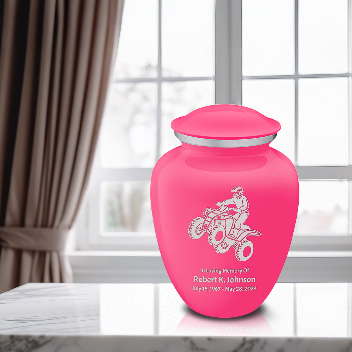 Adult Embrace Bright Pink ATV Cremation Urn