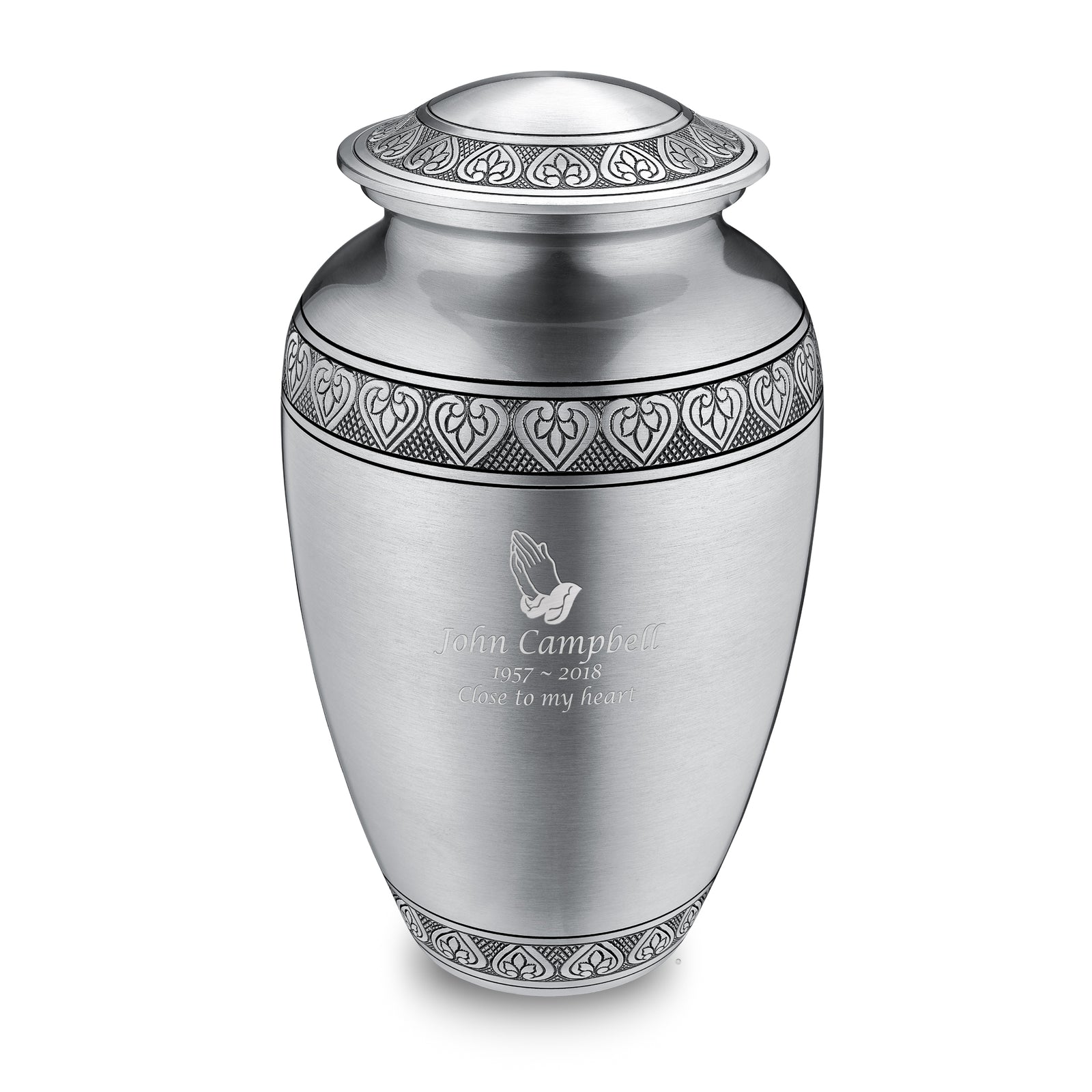 Adult Classic Pewter Cremation Urn - COMFORT by LoveUrns