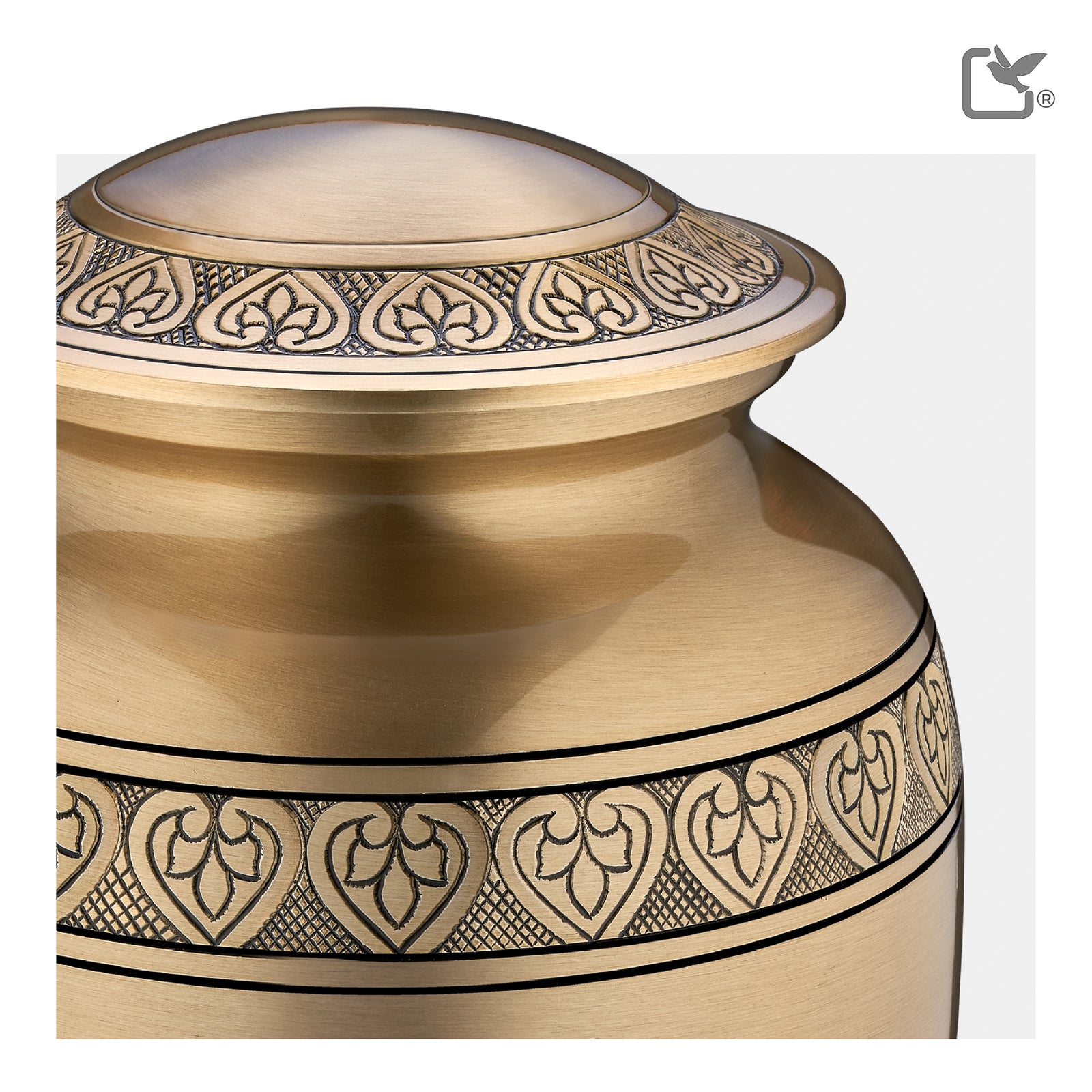 Adult Classic Gold Portrait Cremation Urn - COMFORT by LoveUrns