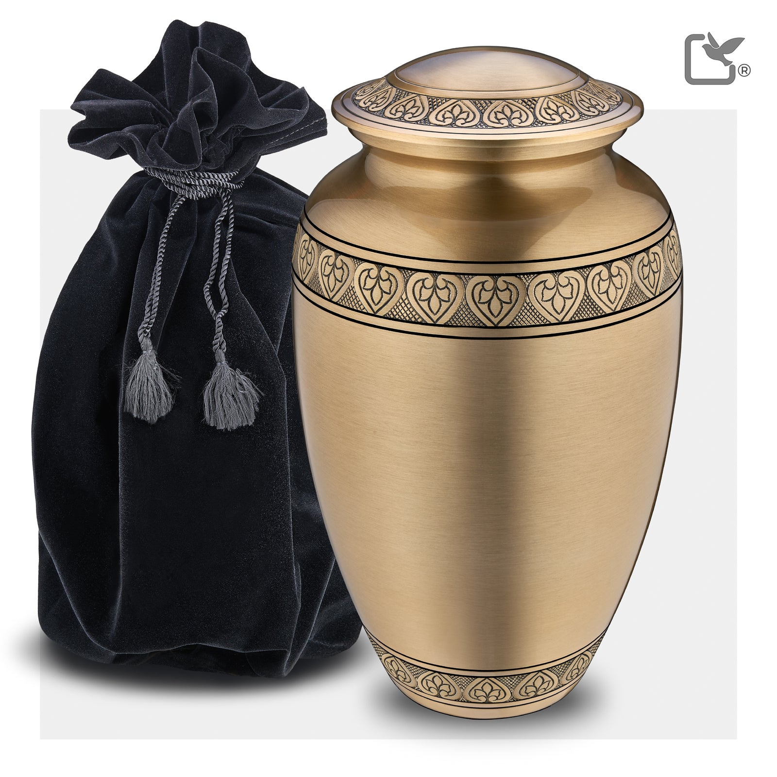 Adult Classic Gold Portrait Cremation Urn - COMFORT by LoveUrns