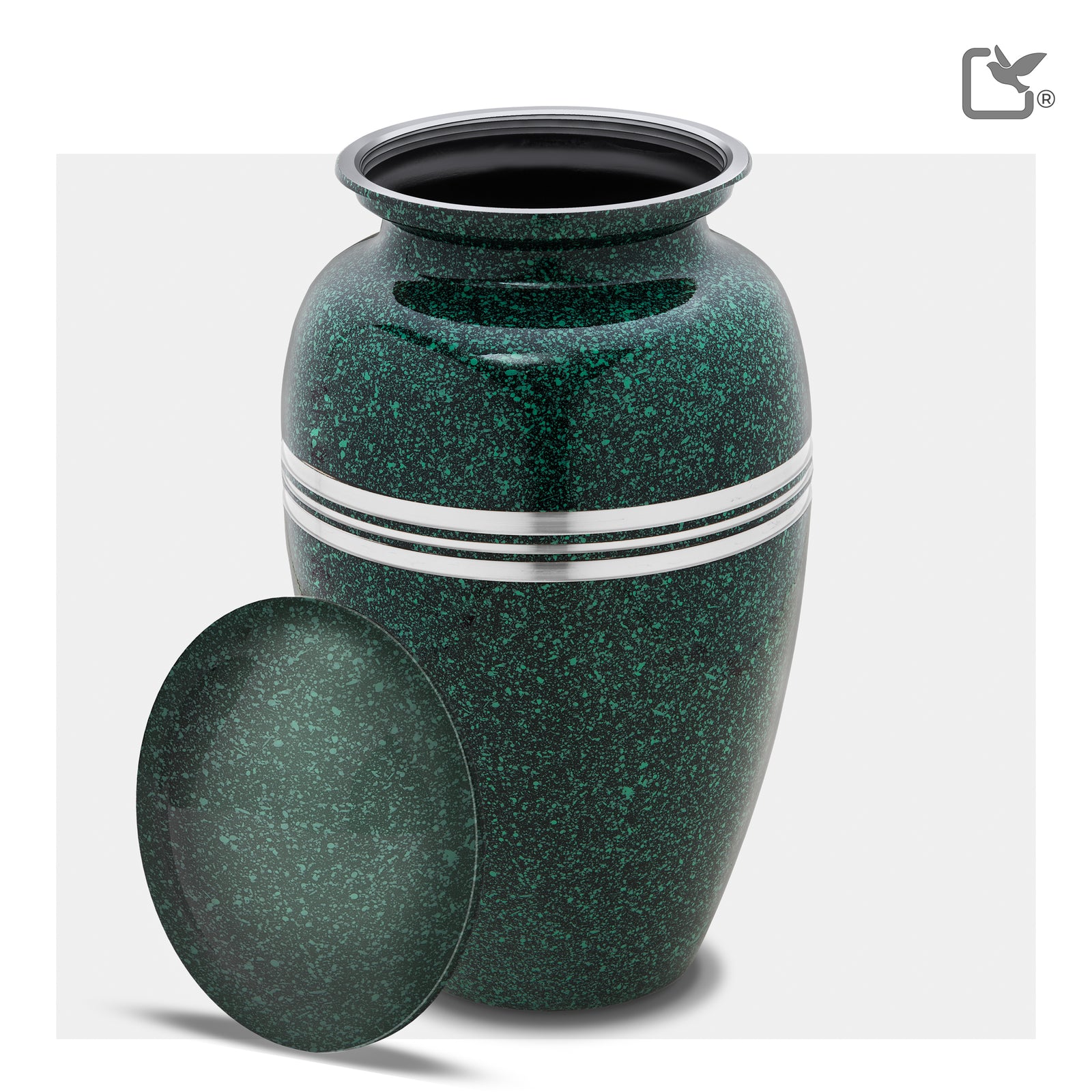 Adult Speckled Emerald Portrait Cremation Urn - COMFORT by LoveUrns
