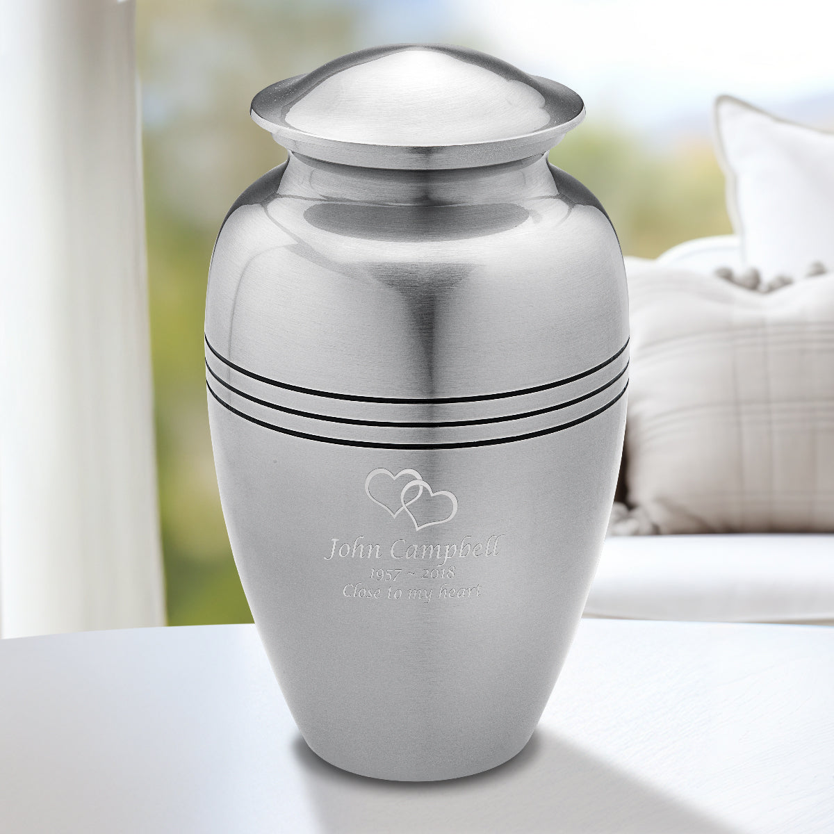 Adult Radiance Pewter Cremation Urn - COMFORT by LoveUrns