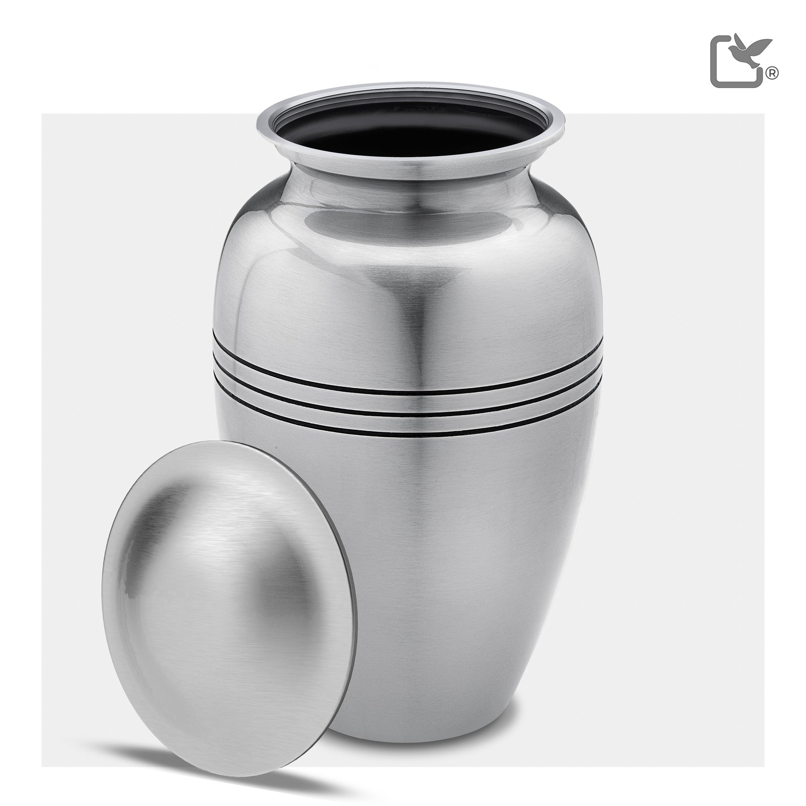 Adult Radiance Pewter Portrait Cremation Urn - COMFORT by LoveUrns