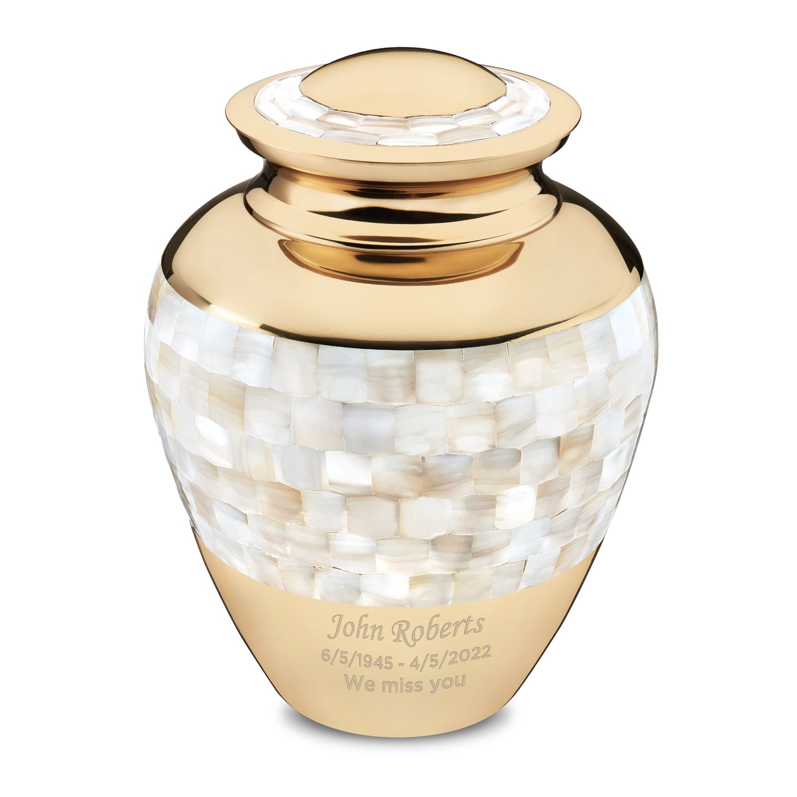 Adult Mother of Pearl Cremation Urn - COMFORT by LoveUrns