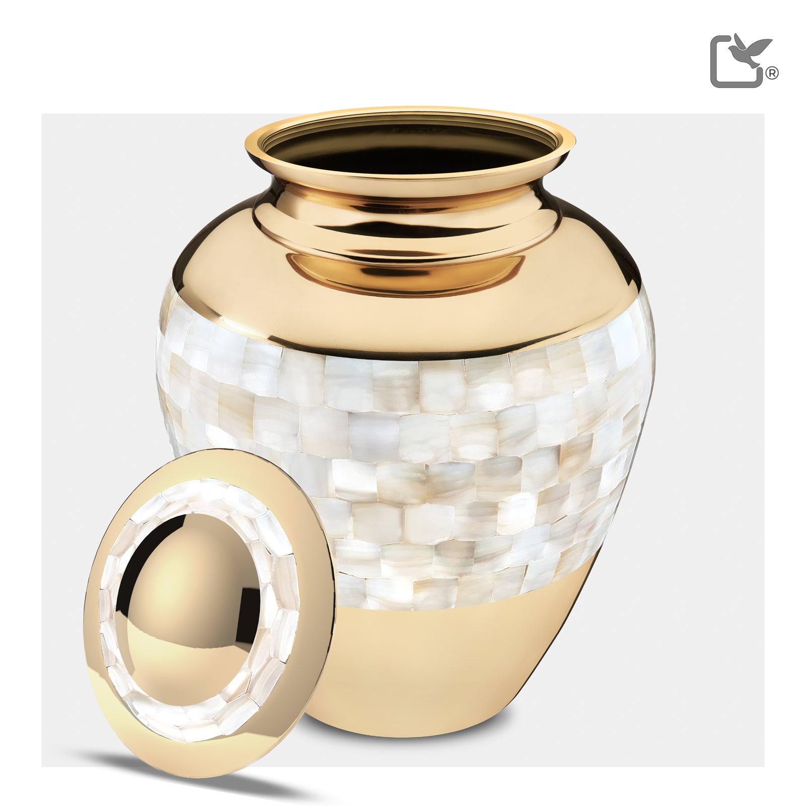 Adult Mother of Pearl Cremation Urn - COMFORT by LoveUrns