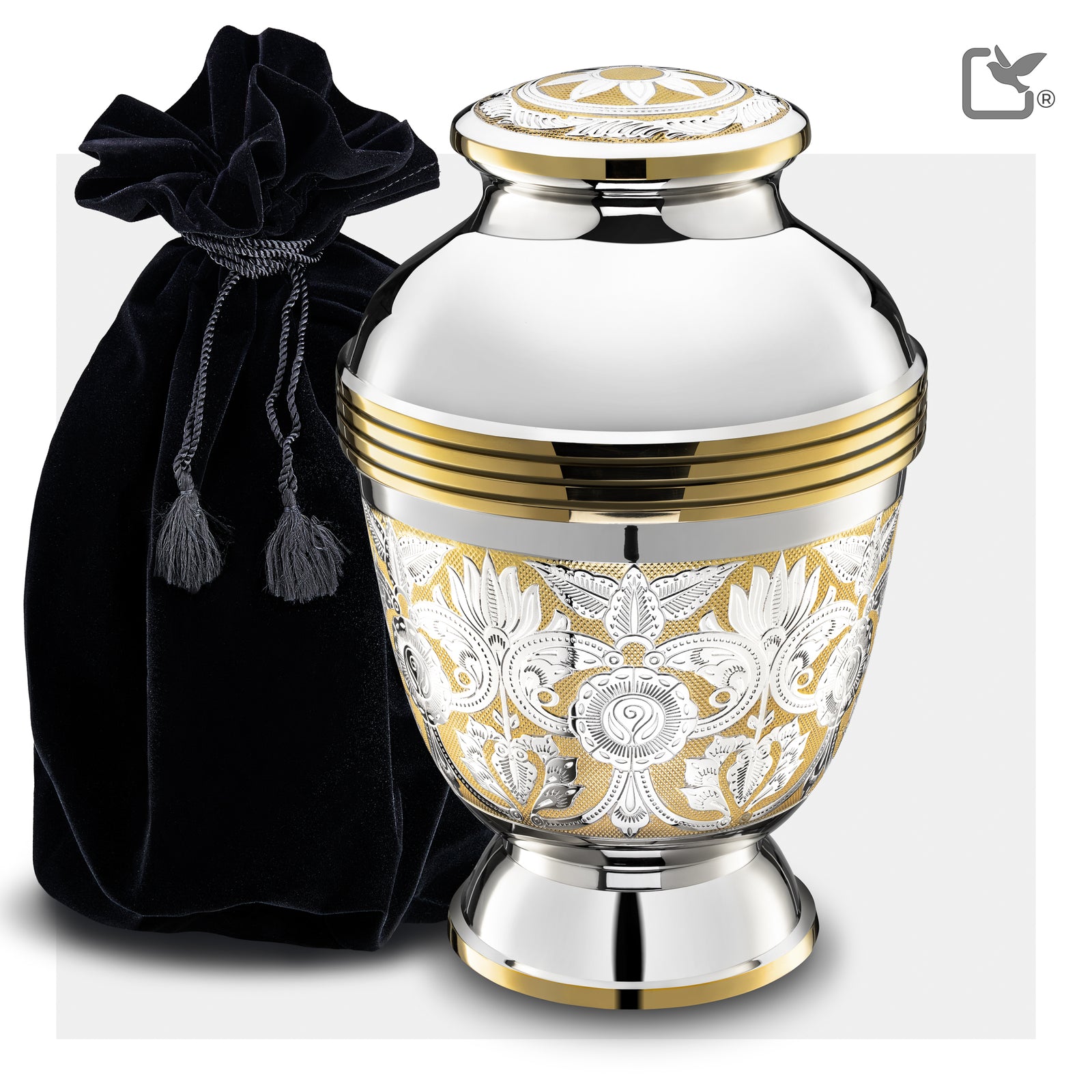 Adult Ornate Floral Cremation Urn - COMFORT by LoveUrns