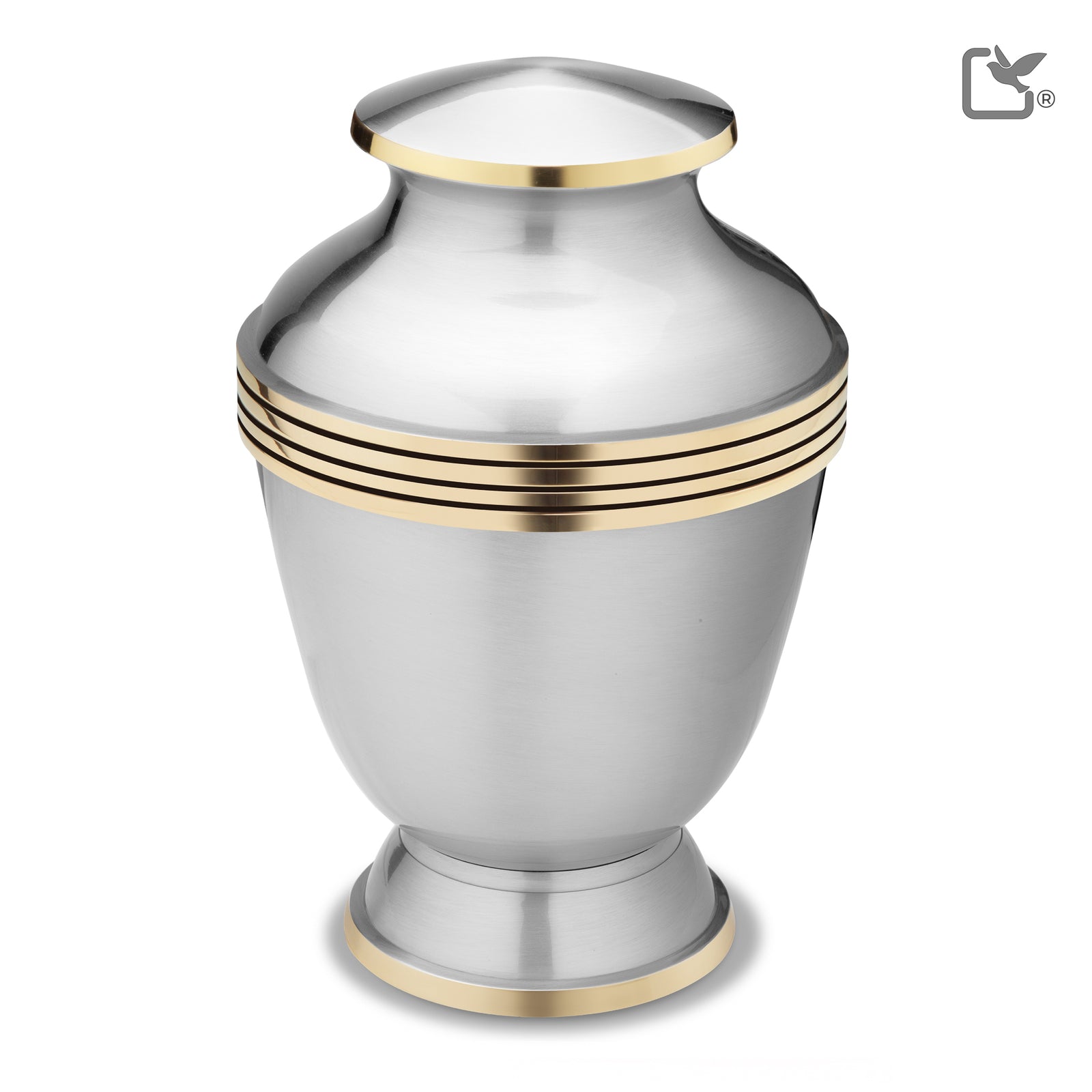 Adult Elegant Pewter Cremation Urn - COMFORT by LoveUrns