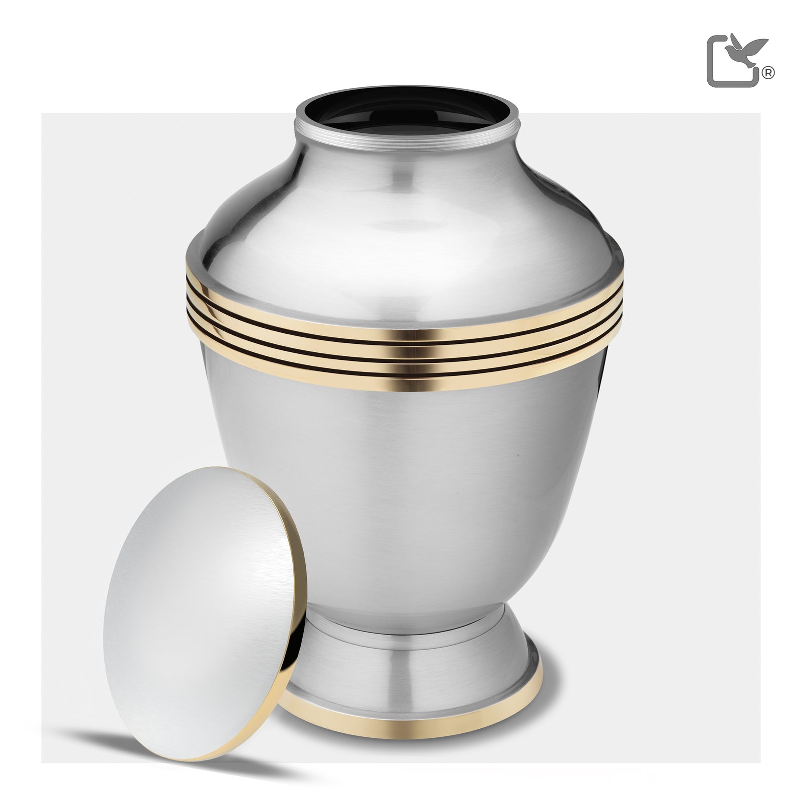 Adult Elegant Pewter Cremation Urn - COMFORT by LoveUrns