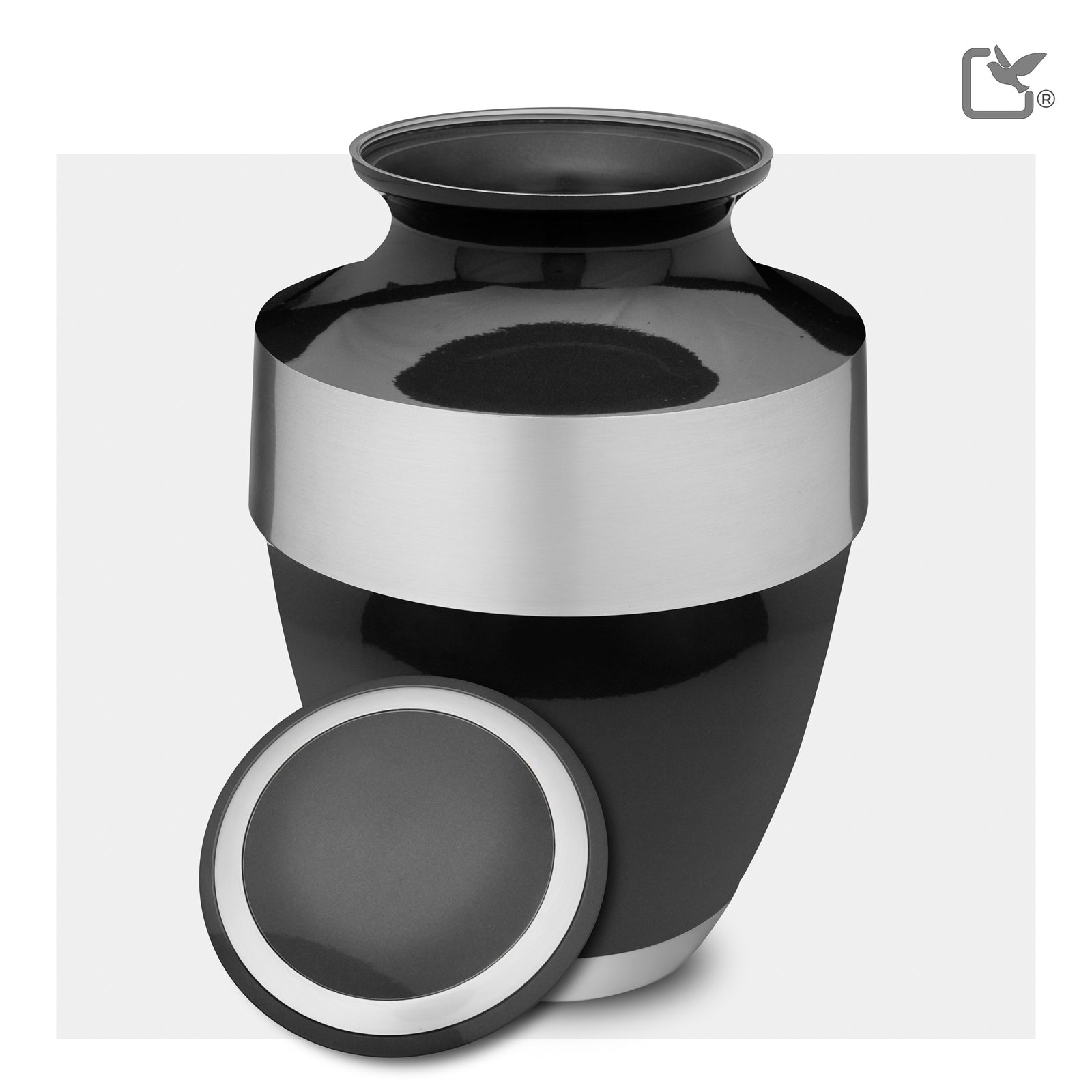 Espana Standard Adult Urn Midnight & Brushed Pewter - COMFORT by LoveUrns