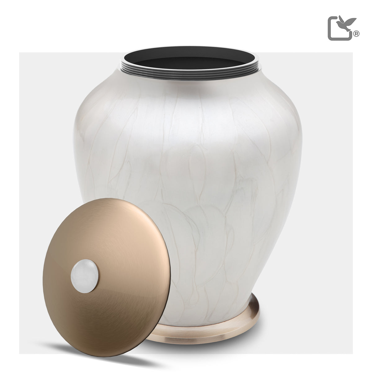 Adult Tall Simplicity Pearl Cremation Urn - COMFORT by LoveUrns