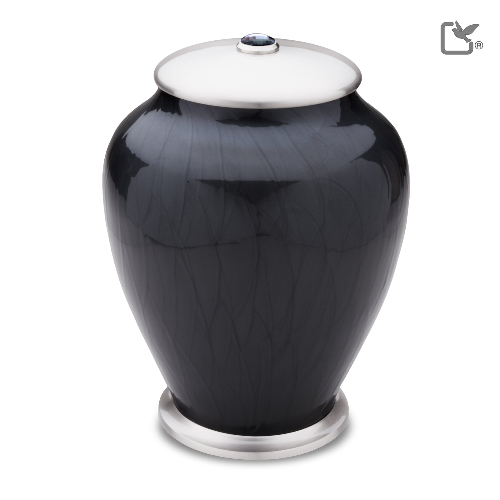 Adult Tall Simplicity Midnight Pearl Cremation Urn - COMFORT by LoveUrns