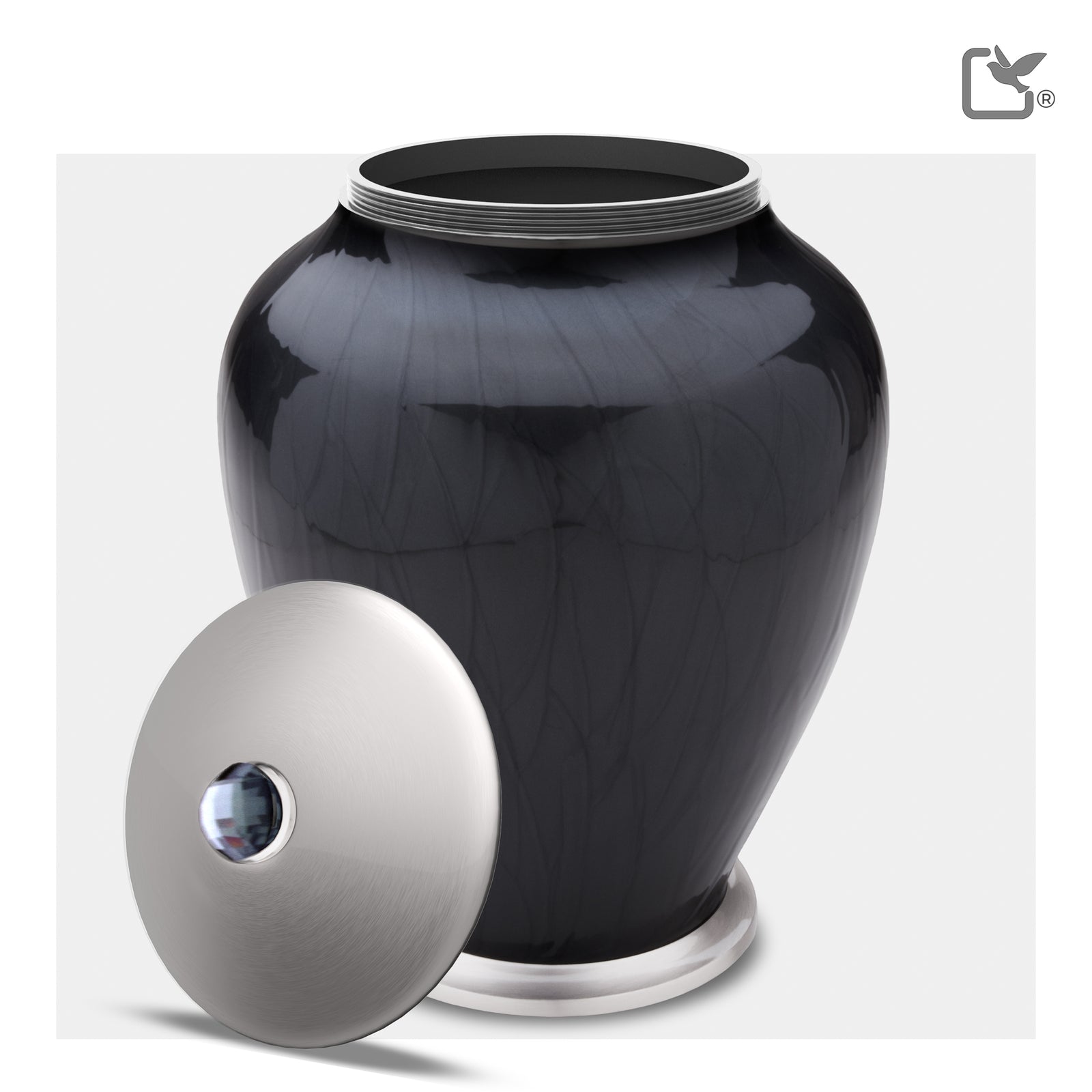 Adult Tall Simplicity Midnight Pearl Cremation Urn - COMFORT by LoveUrns