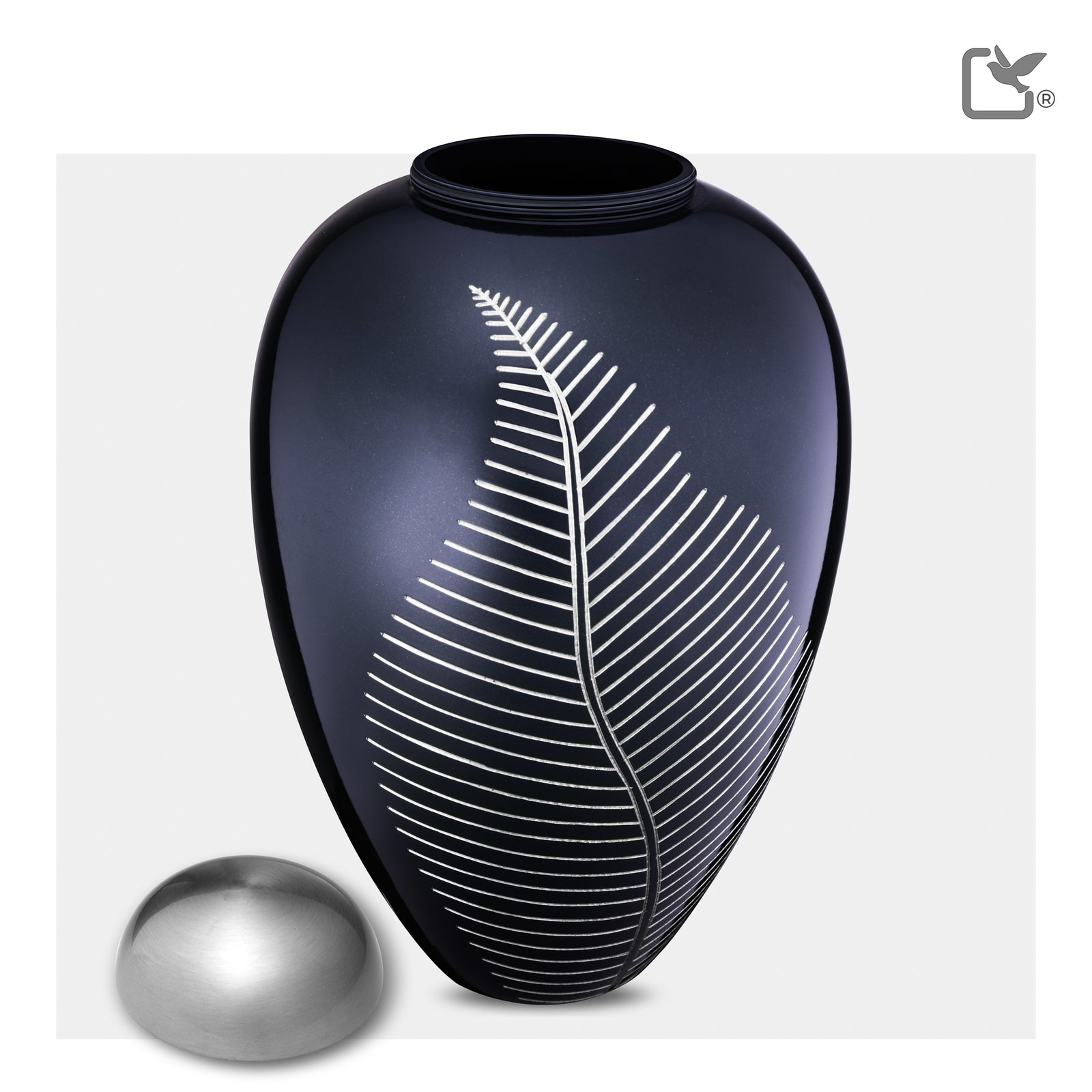 Adult Midnight Leaf Cremation Urn - COMFORT by LoveUrns