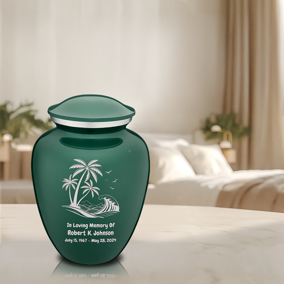 Adult Embrace Green Palm Beach Cremation Urn