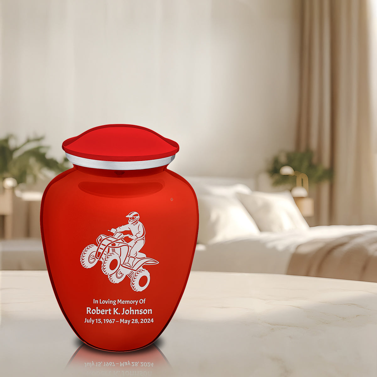 Adult Embrace Bright Red ATV Cremation Urn