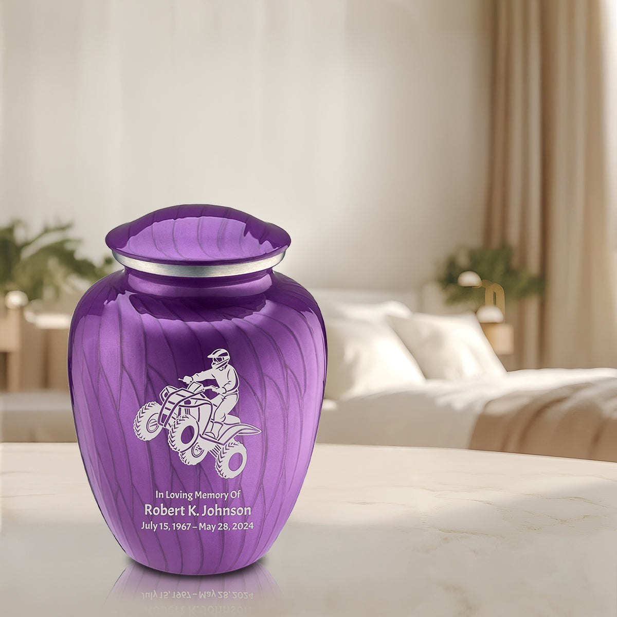 Adult Embrace Pearl Purple ATV Cremation Urn