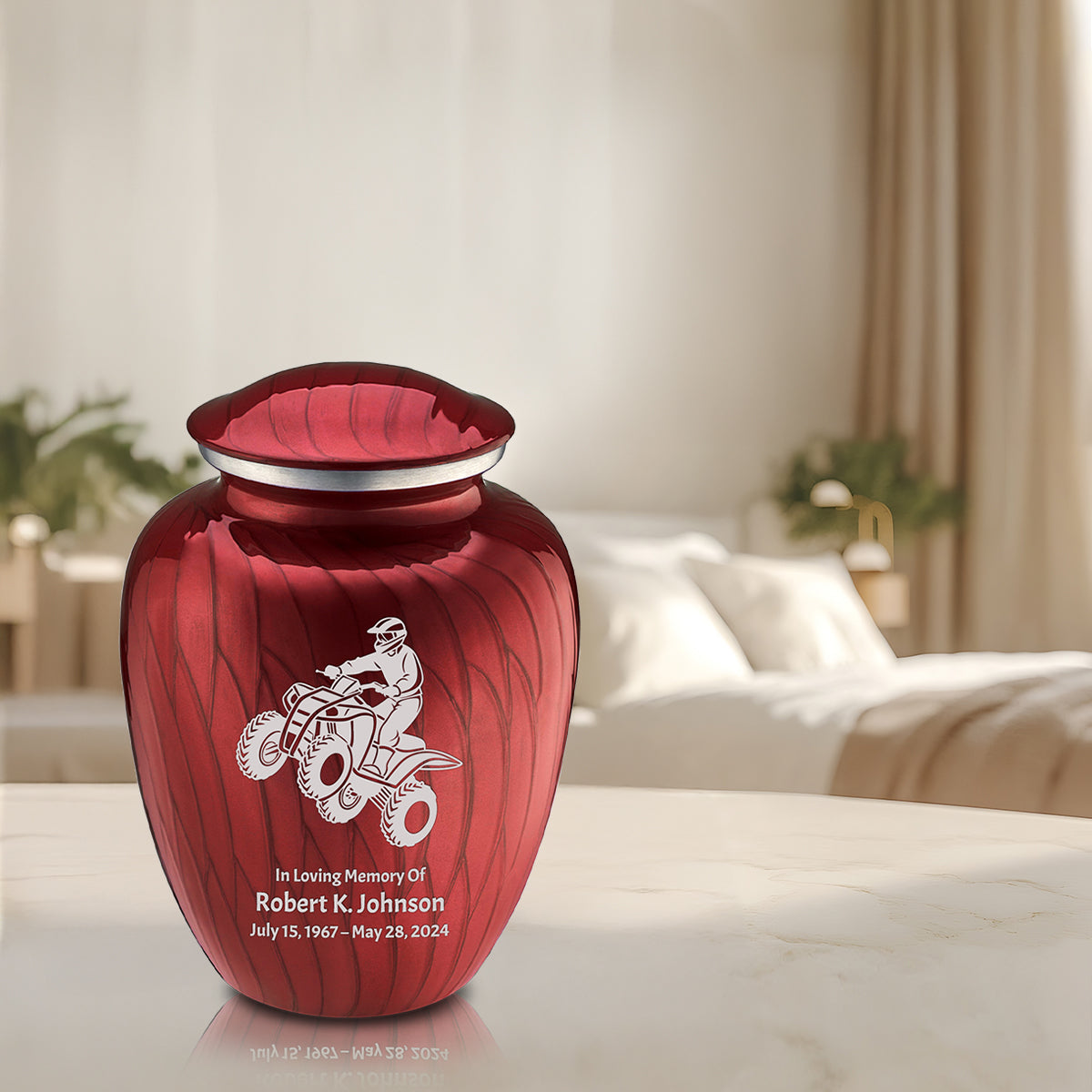 Adult Embrace Pearl Candy Red ATV Cremation Urn
