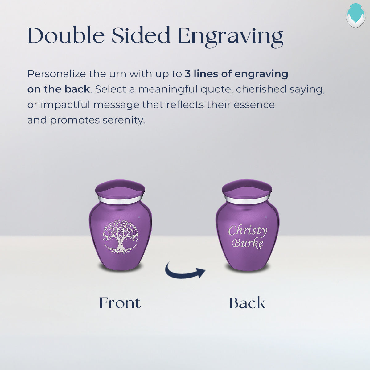 Keepsake Embrace Purple Tree of Life Cremation Urn