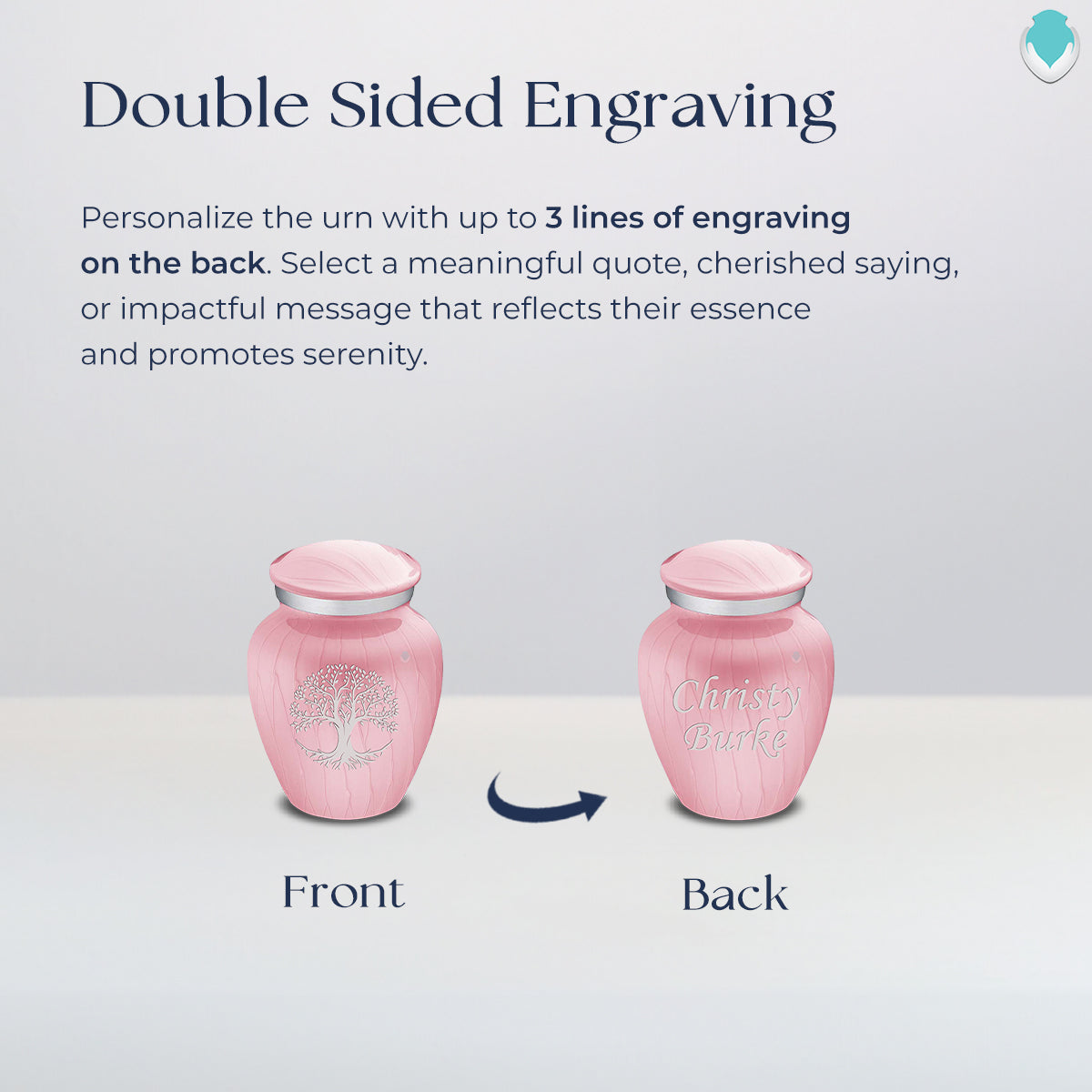 Keepsake Embrace Pearl Light Pink Tree of Life Cremation Urn