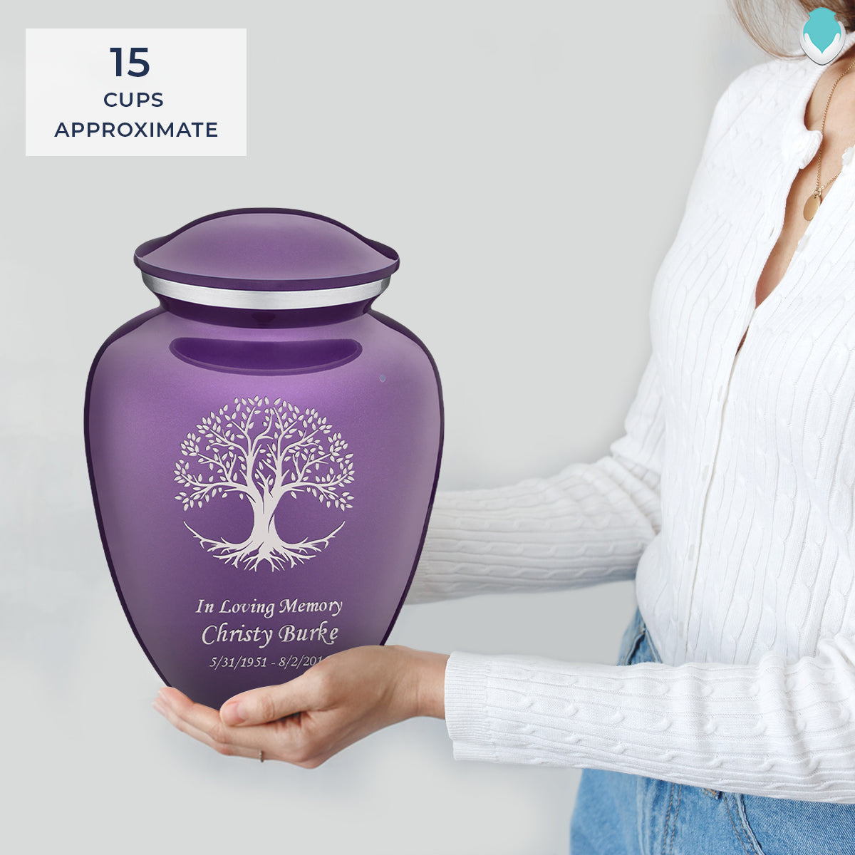 Adult Embrace Purple Tree of Life Cremation Urn
