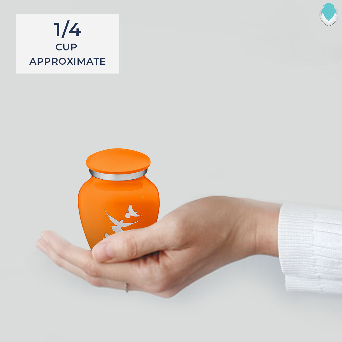 Keepsake Embrace Burnt Orange Doves Cremation Urn