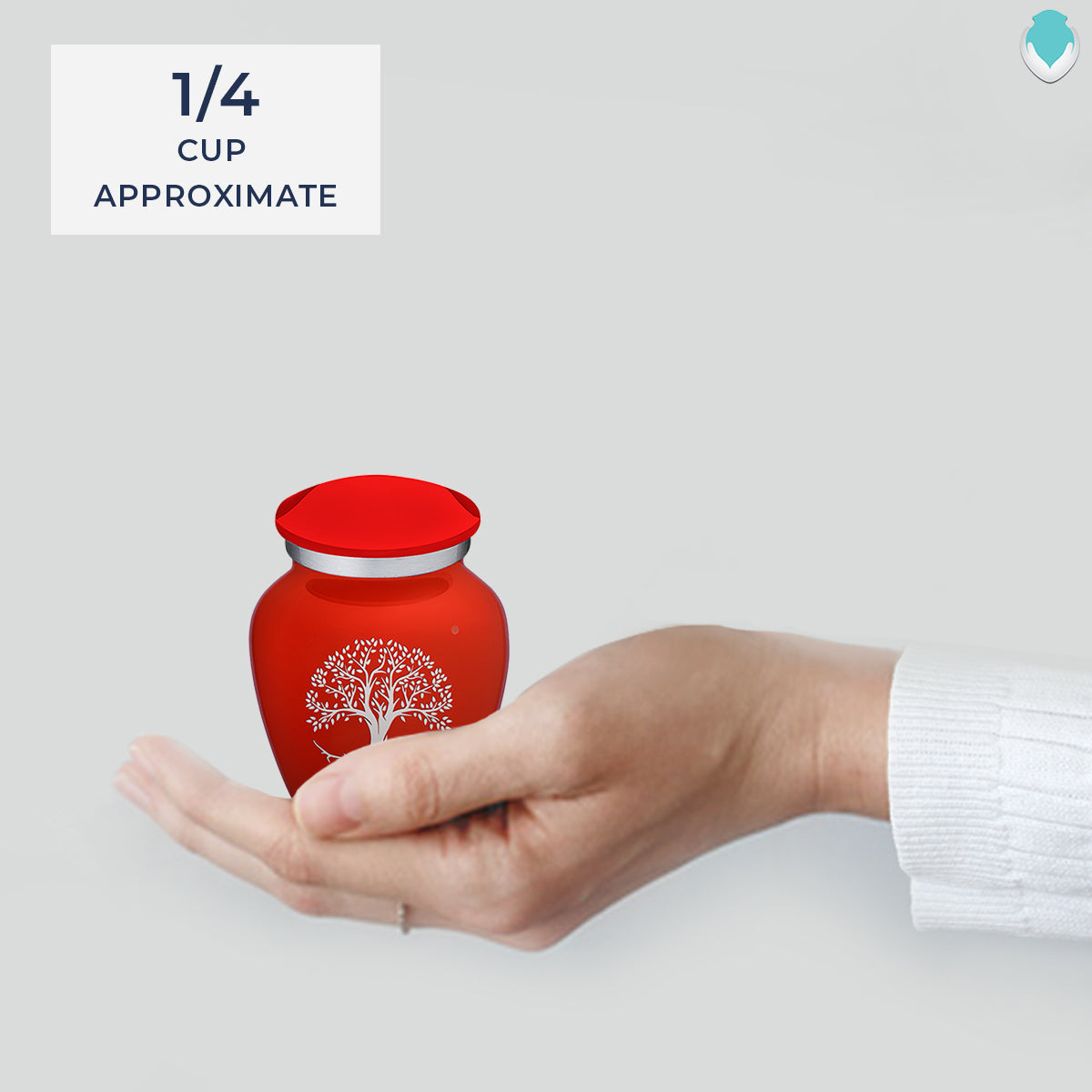 Keepsake Embrace Bright Red Tree of Life Cremation Urn