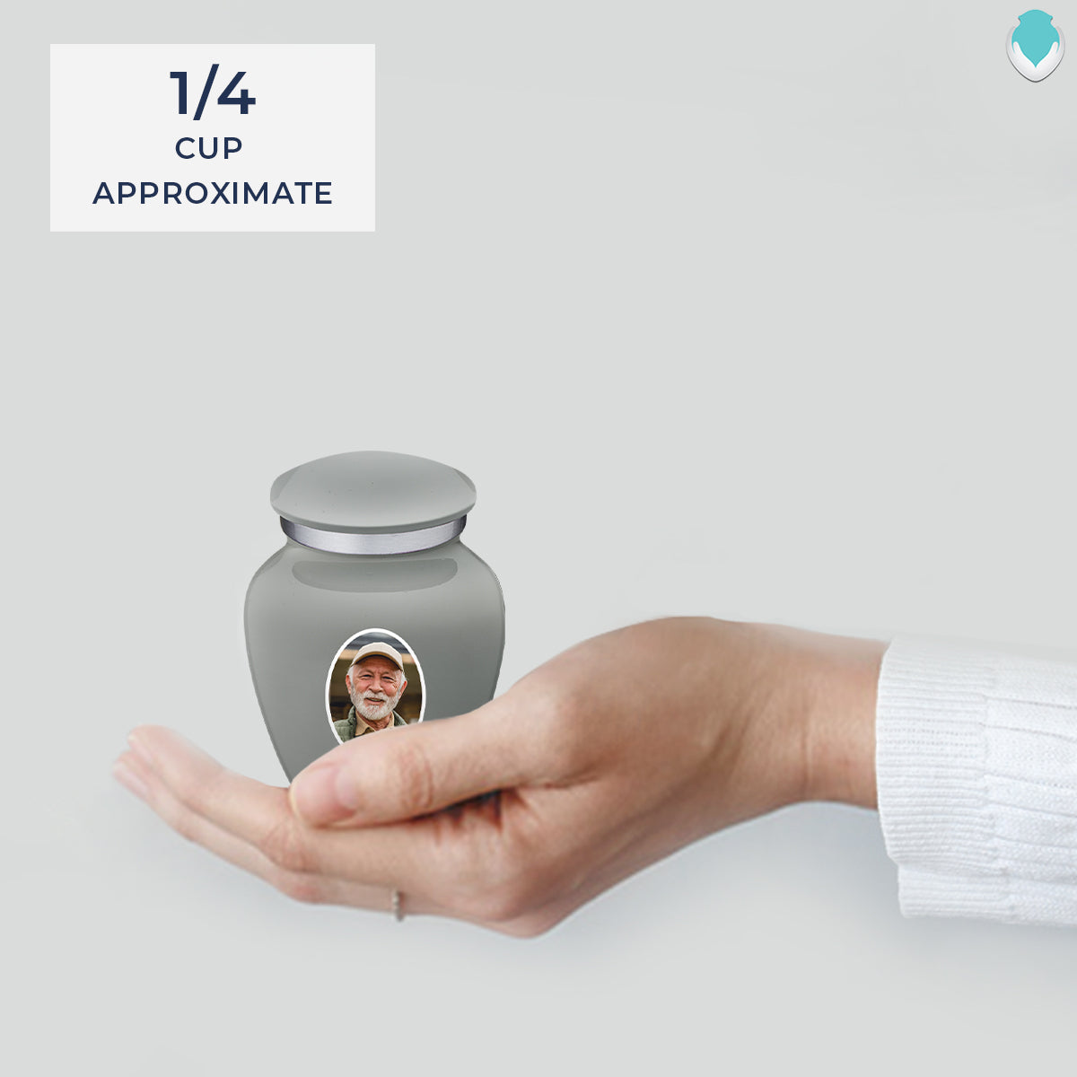 Keepsake Embrace Slate Grey Portrait Cremation Urn