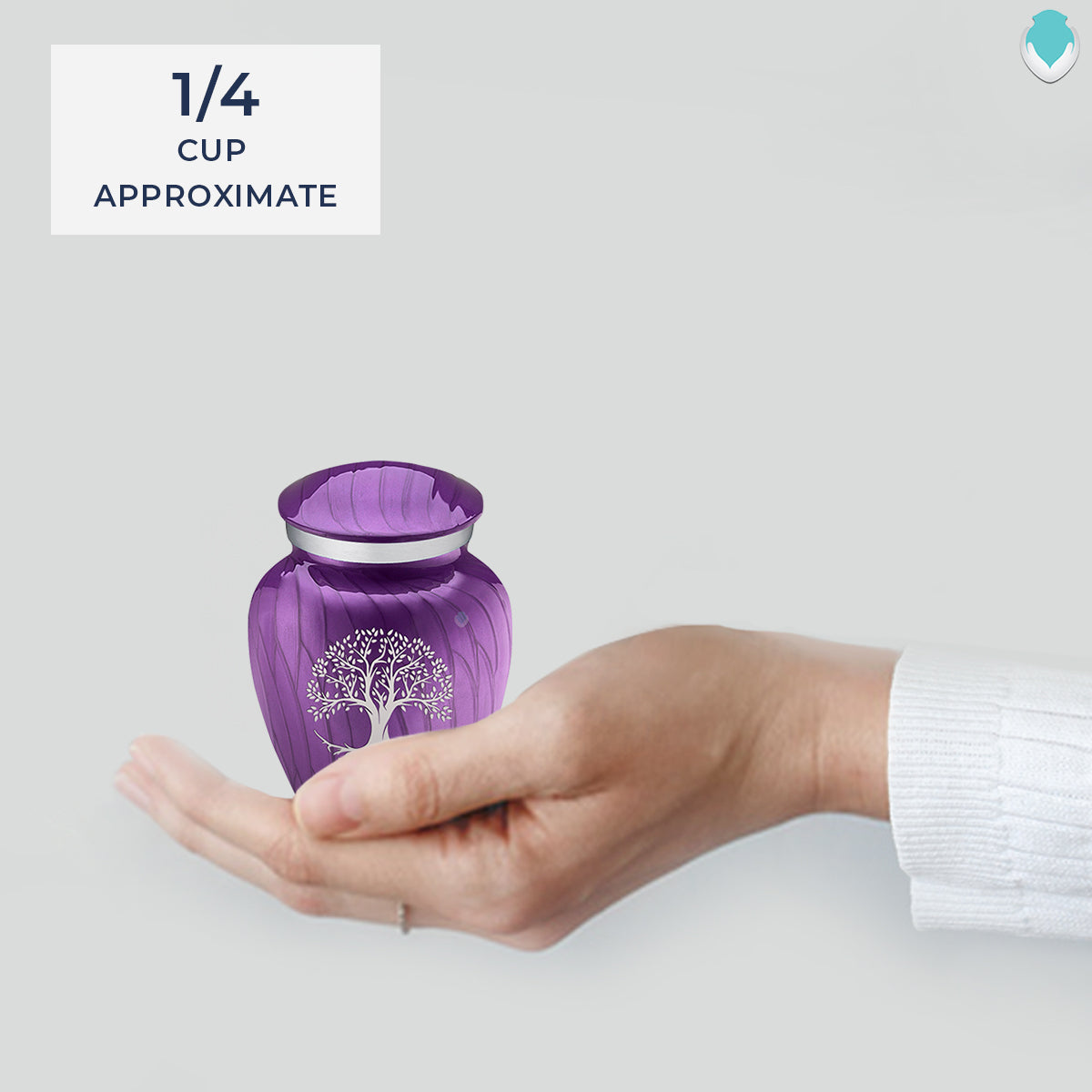 Keepsake Embrace Pearl Purple Tree of Life Cremation Urn