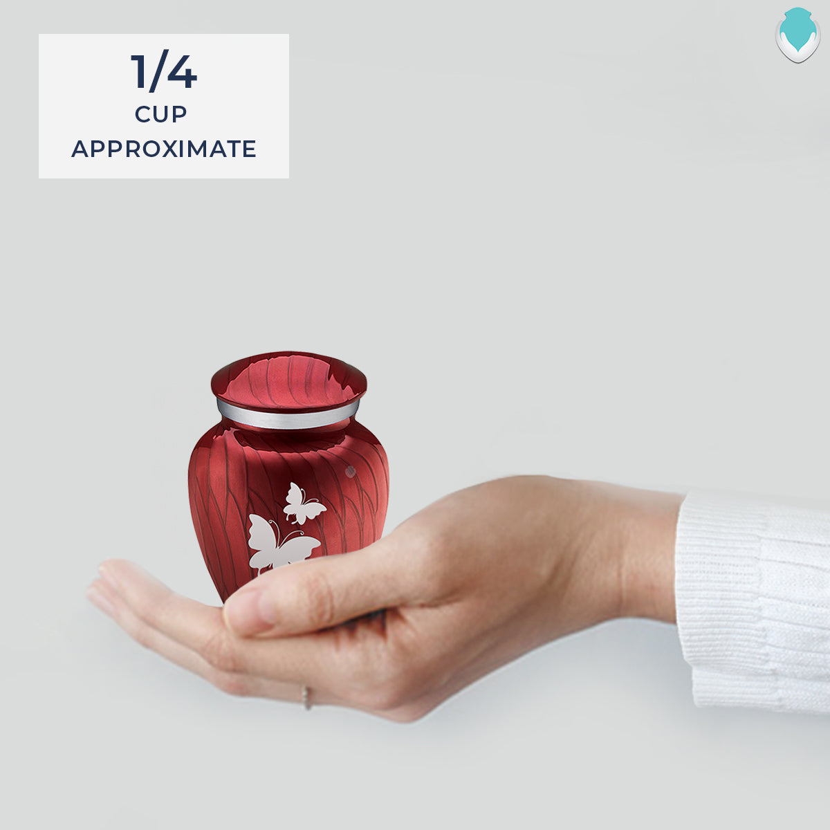 Keepsake Embrace Pearl Candy Red Butterflies Cremation Urn