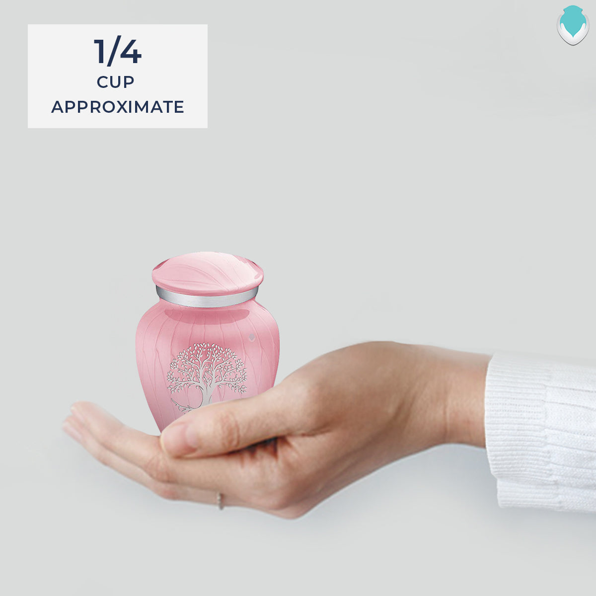 Keepsake Embrace Pearl Light Pink Tree of Life Cremation Urn