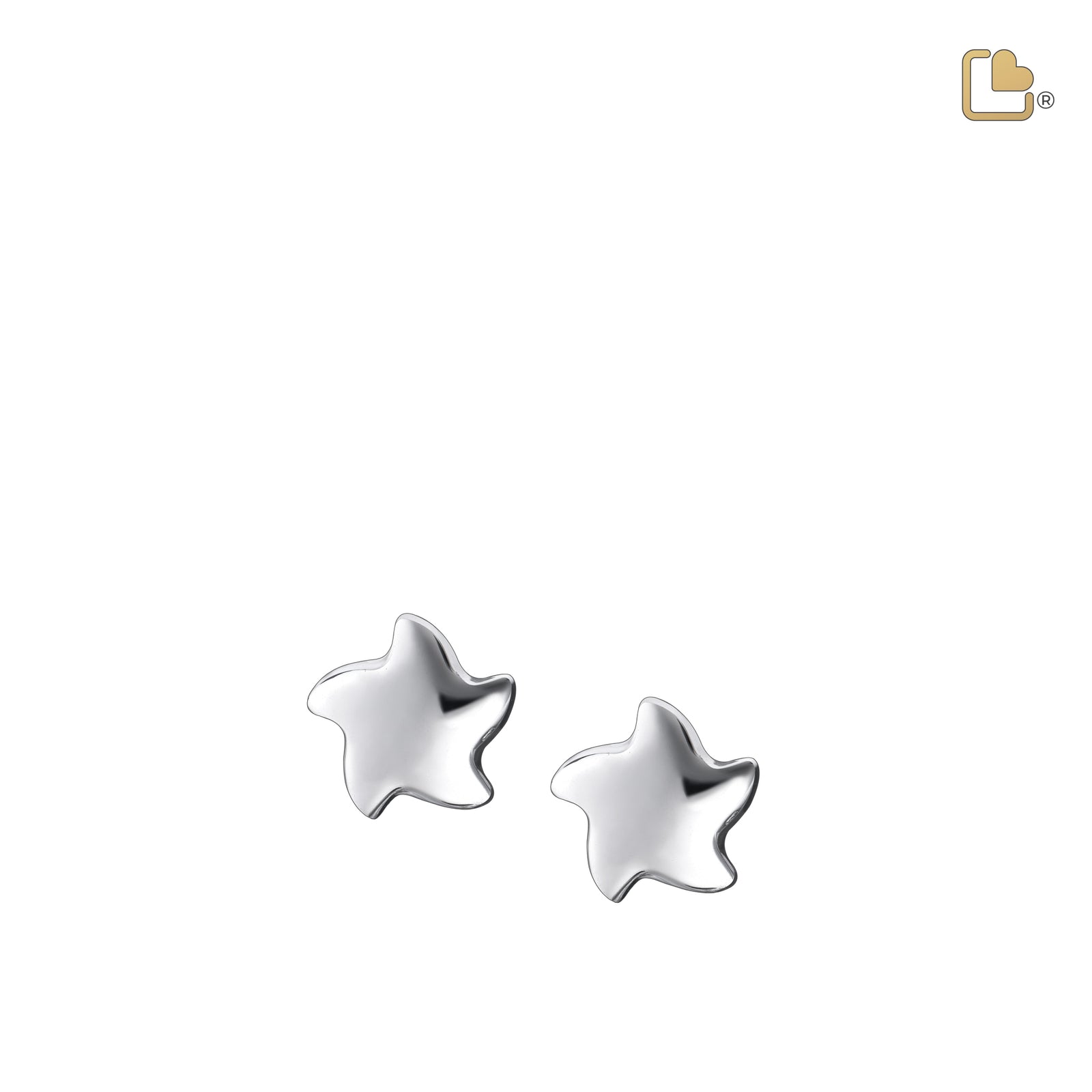 Angelic Star Rhodium Plated Sterling Silver Stud Earrings