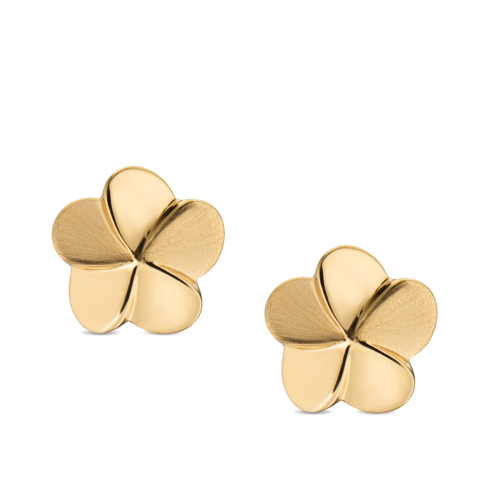 Bloom Gold Vermeil Two Tone Sterling Silver Stud Earrings