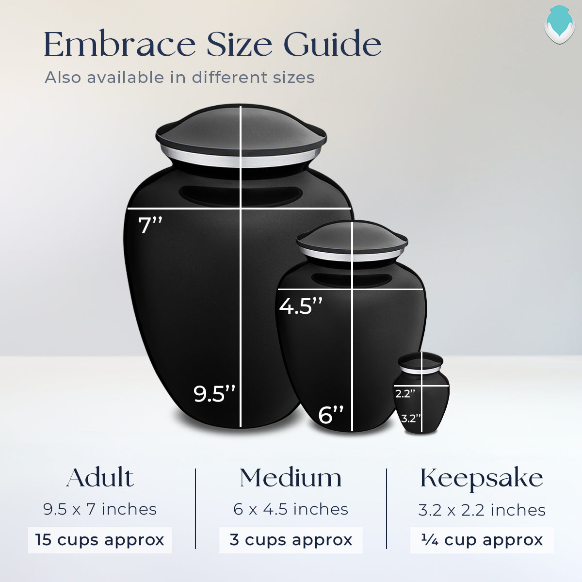 Adult Embrace Black Tree of Life Cremation Urn