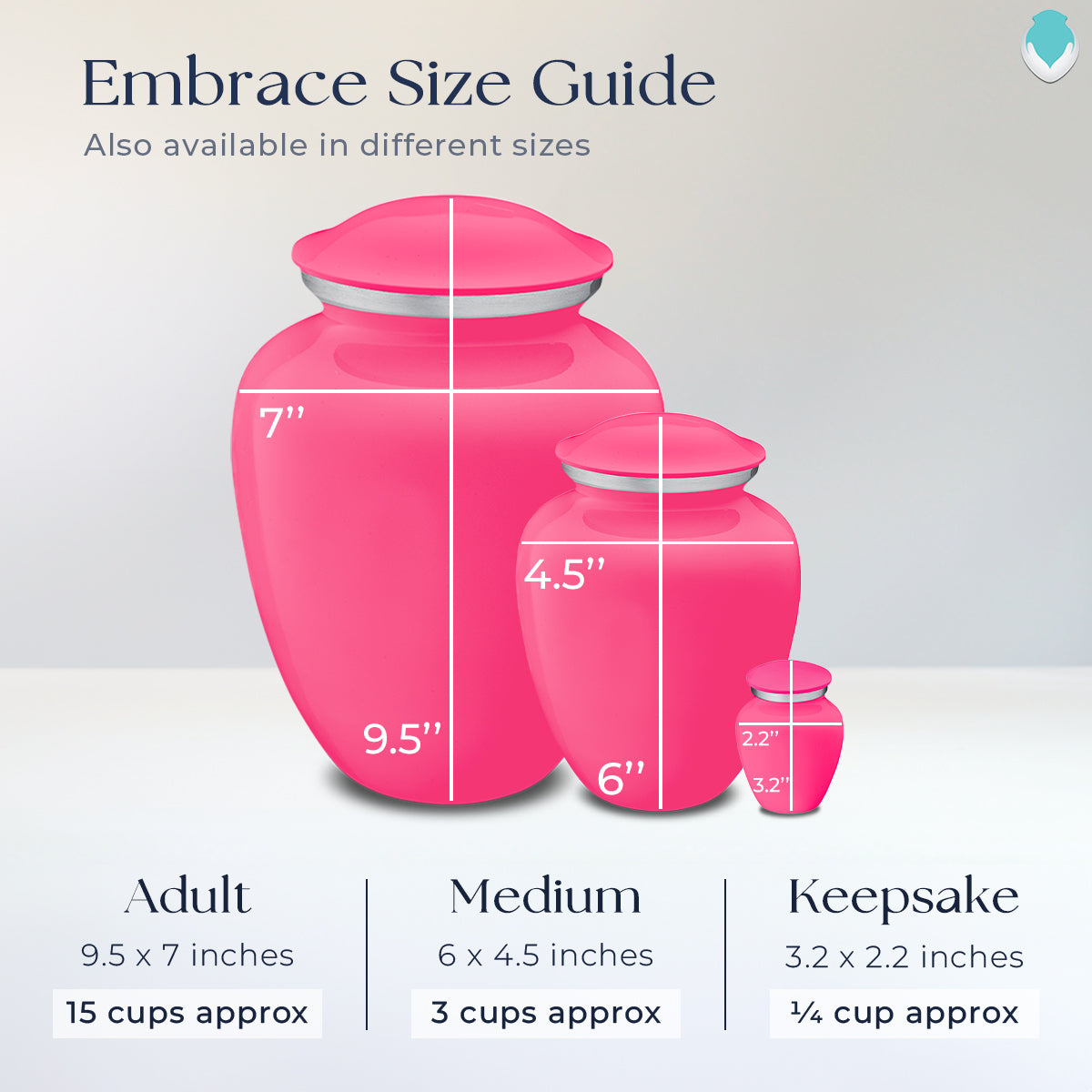 Adult Embrace Bright Pink Tree of Life Cremation Urn