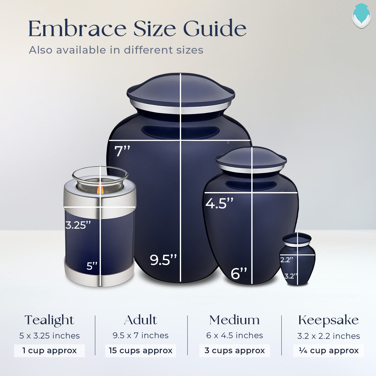 Keepsake Embrace Cobalt Football Cremation Urn