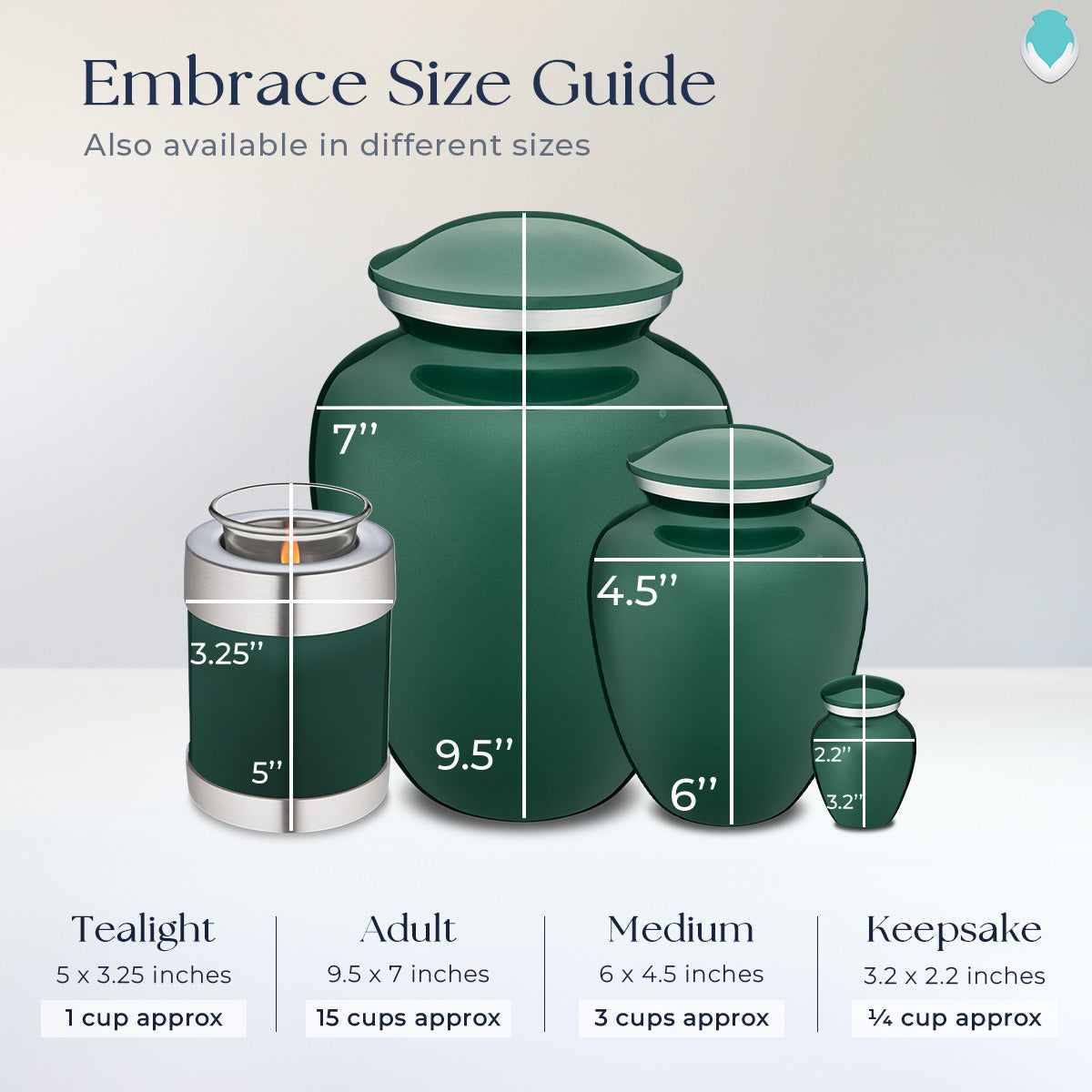 Adult Embrace Green Hummingbird Cremation Urn