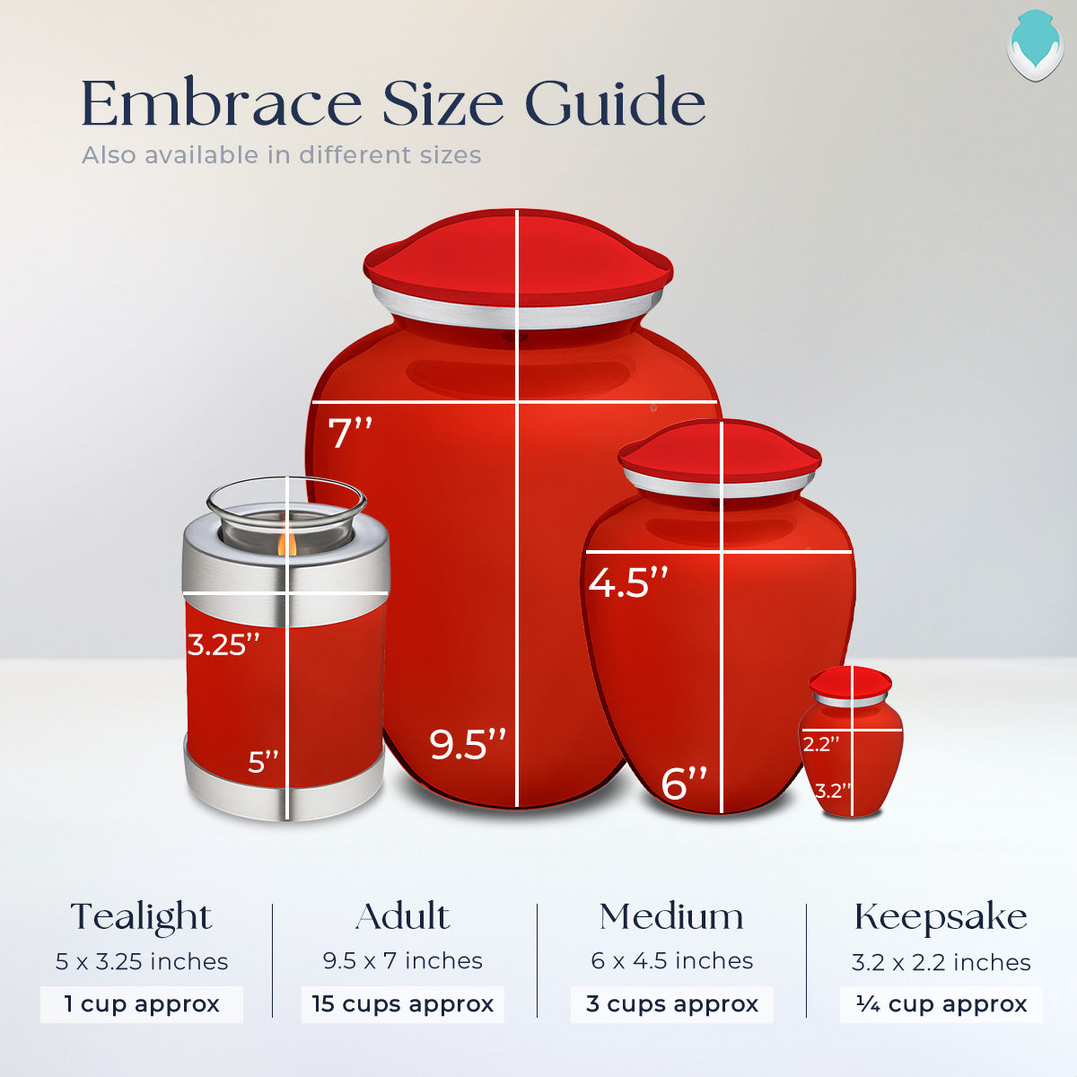 Adult Embrace Bright Red Butterfly Cremation Urn