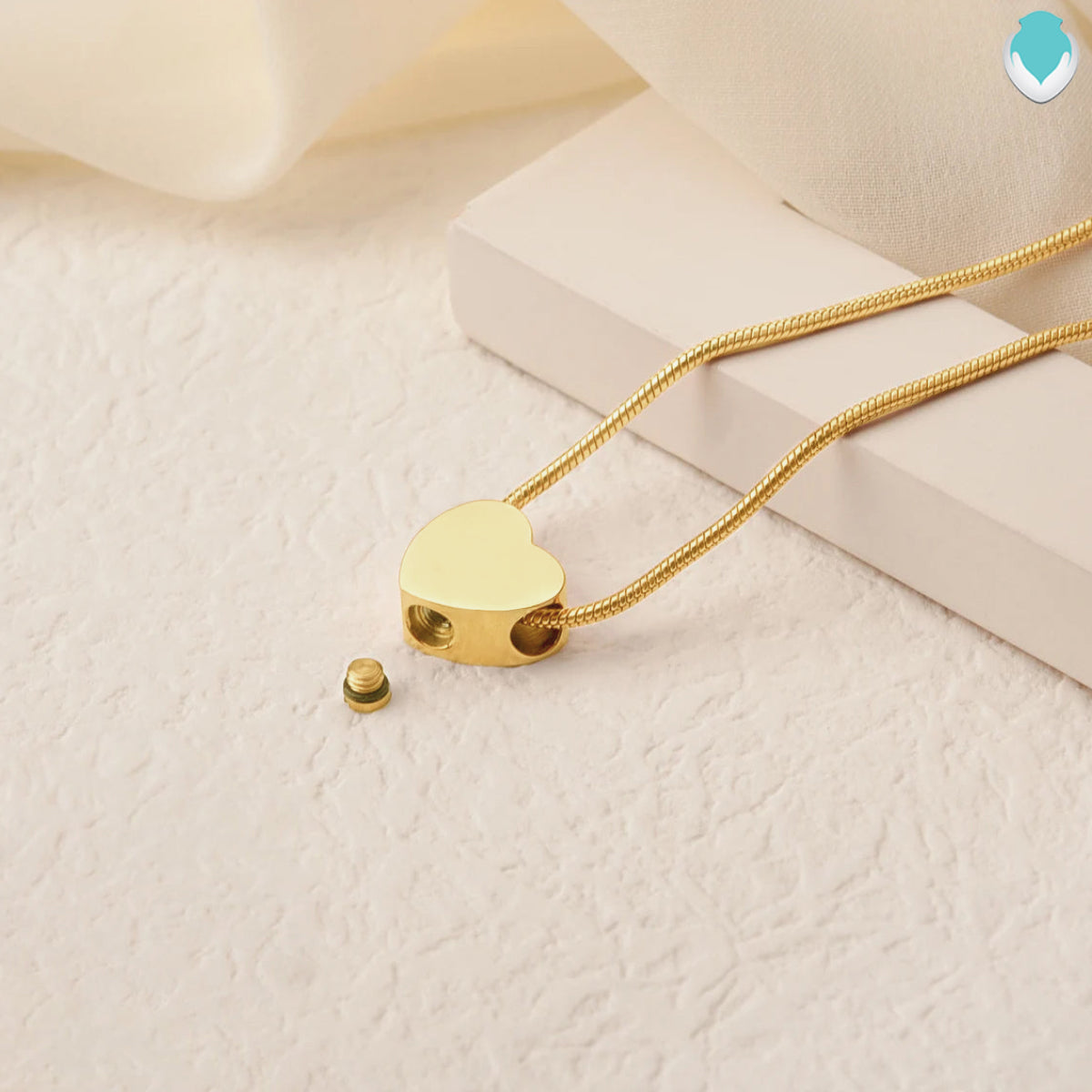 Custom Engraved Memorial Gold Heart Pendant