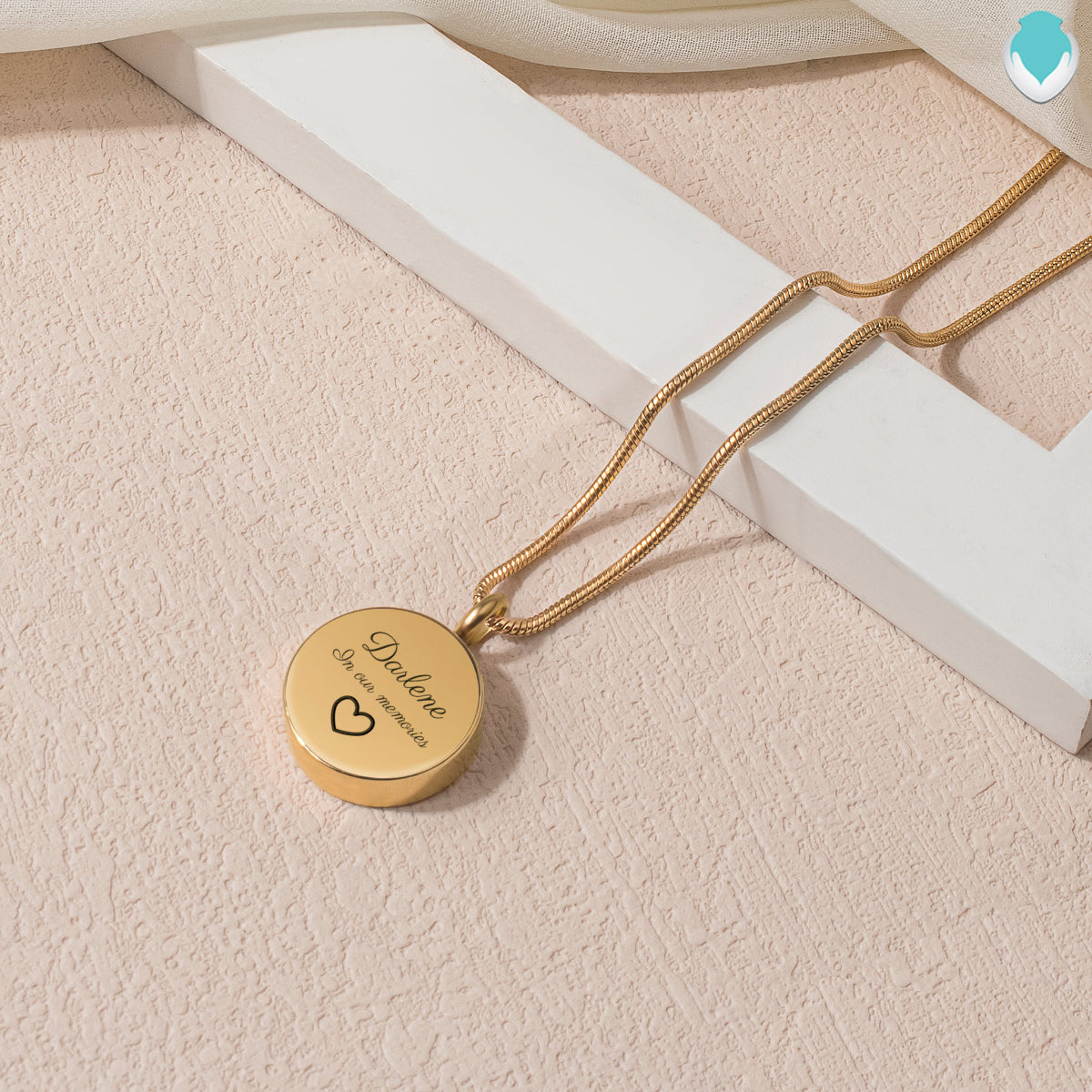 Custom Engraved Memorial Gold Coin Pendant