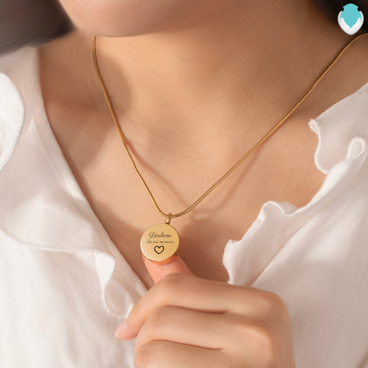 Custom Engraved Memorial Gold Coin Pendant