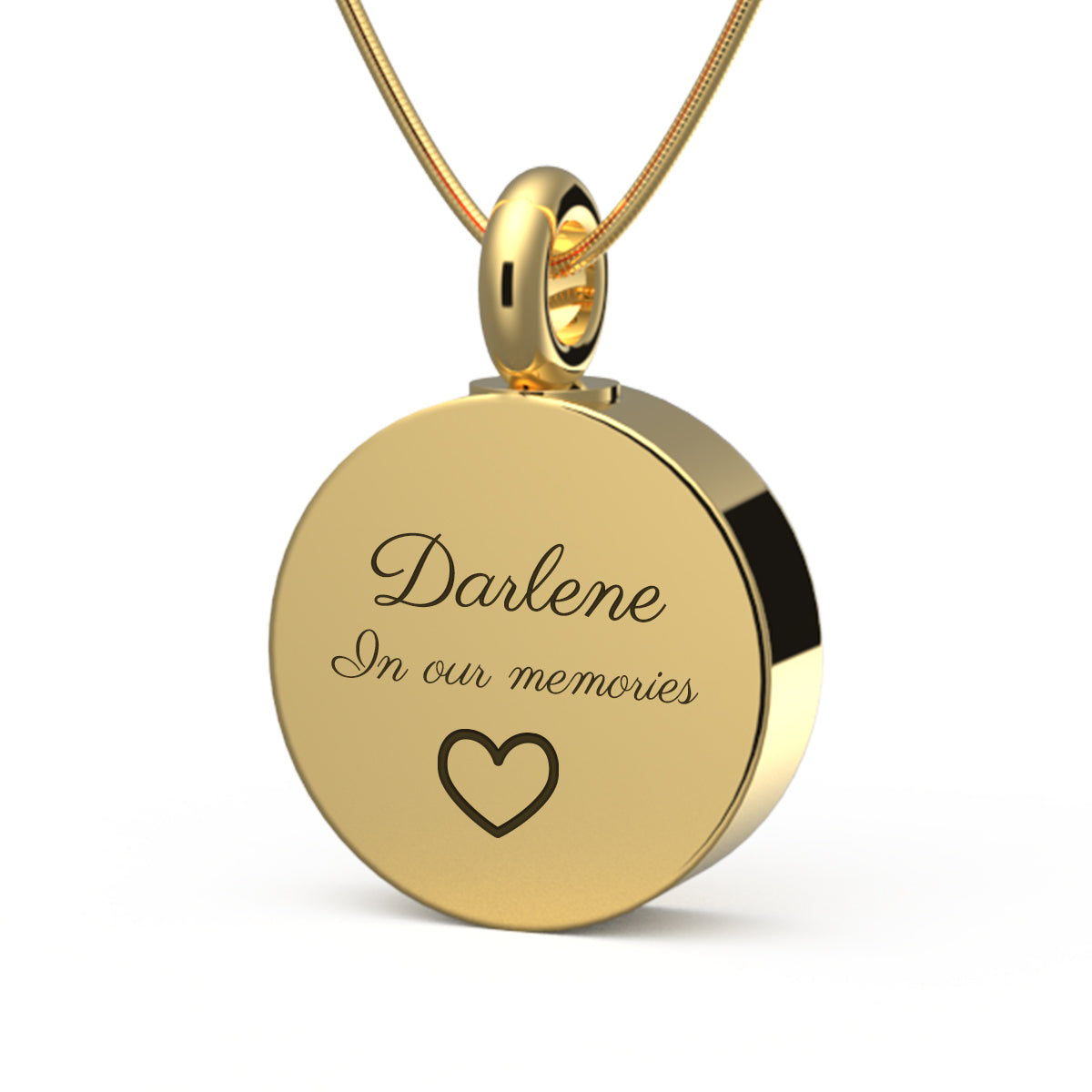 Custom Engraved Memorial Gold Coin Pendant