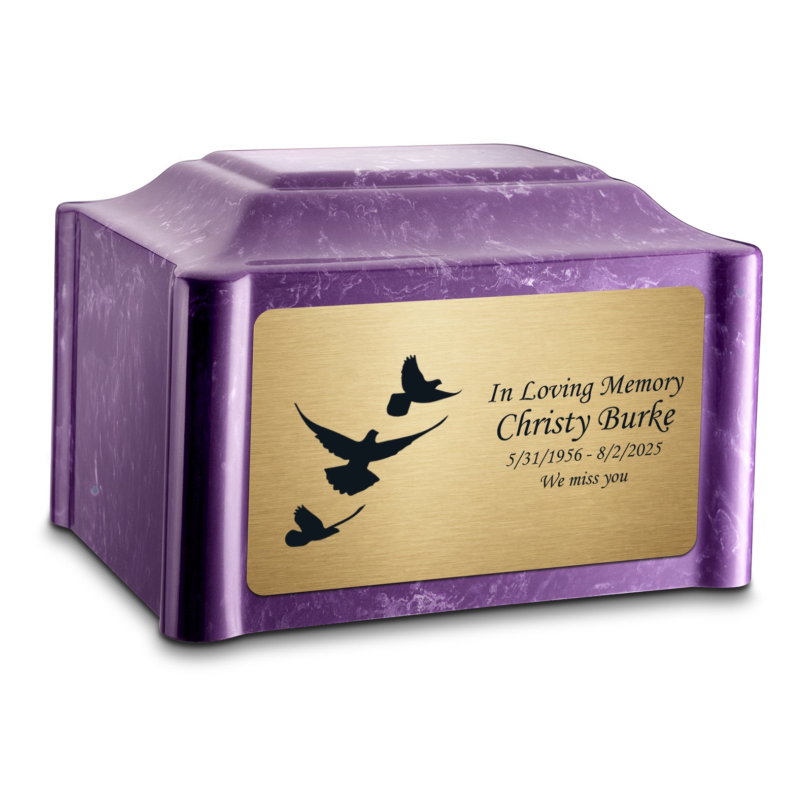 Adult Devotion Doves Imperial Cultured Marble Urns for Ashes