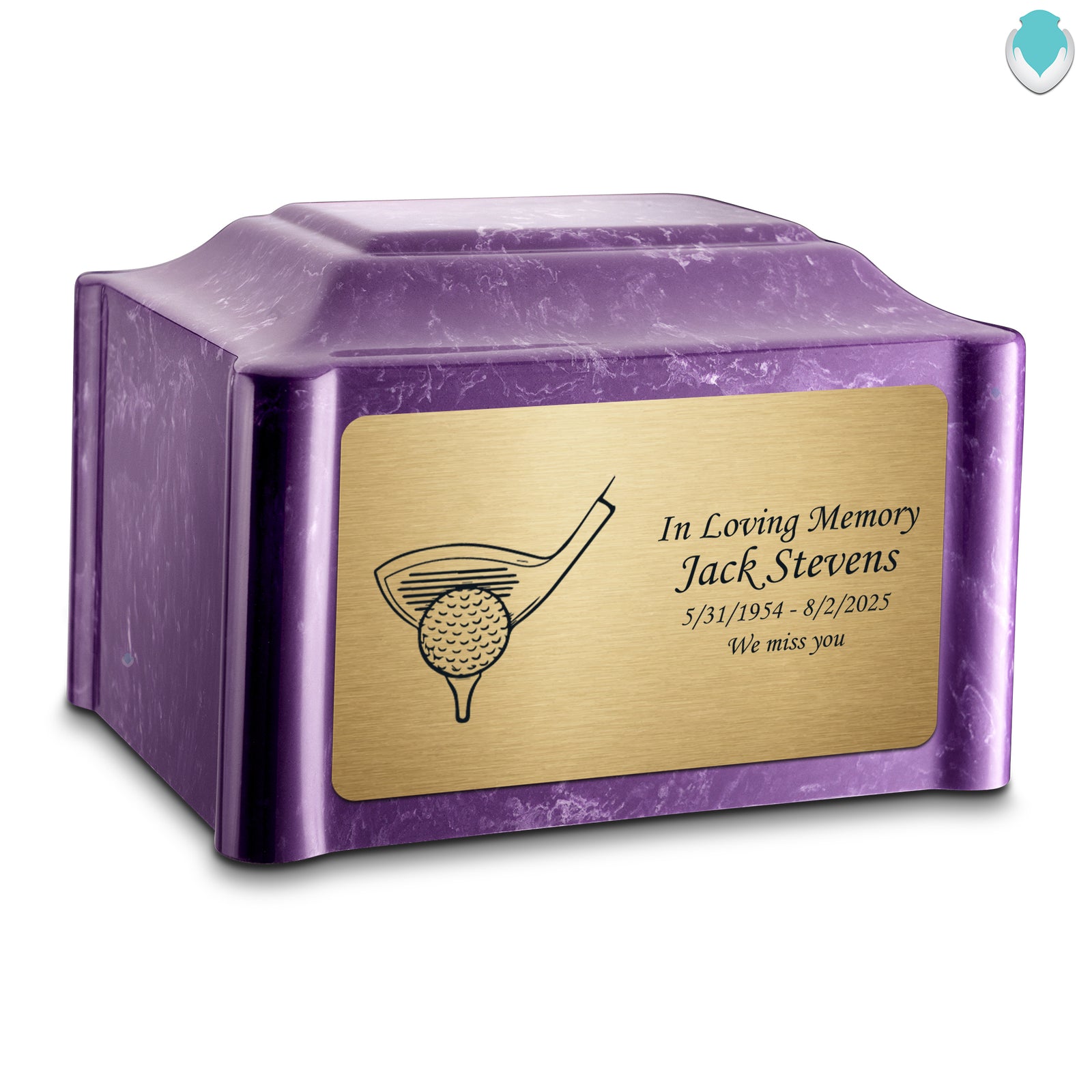 Adult Devotion Golf Imperial Cultured Marble Urns for Ashes