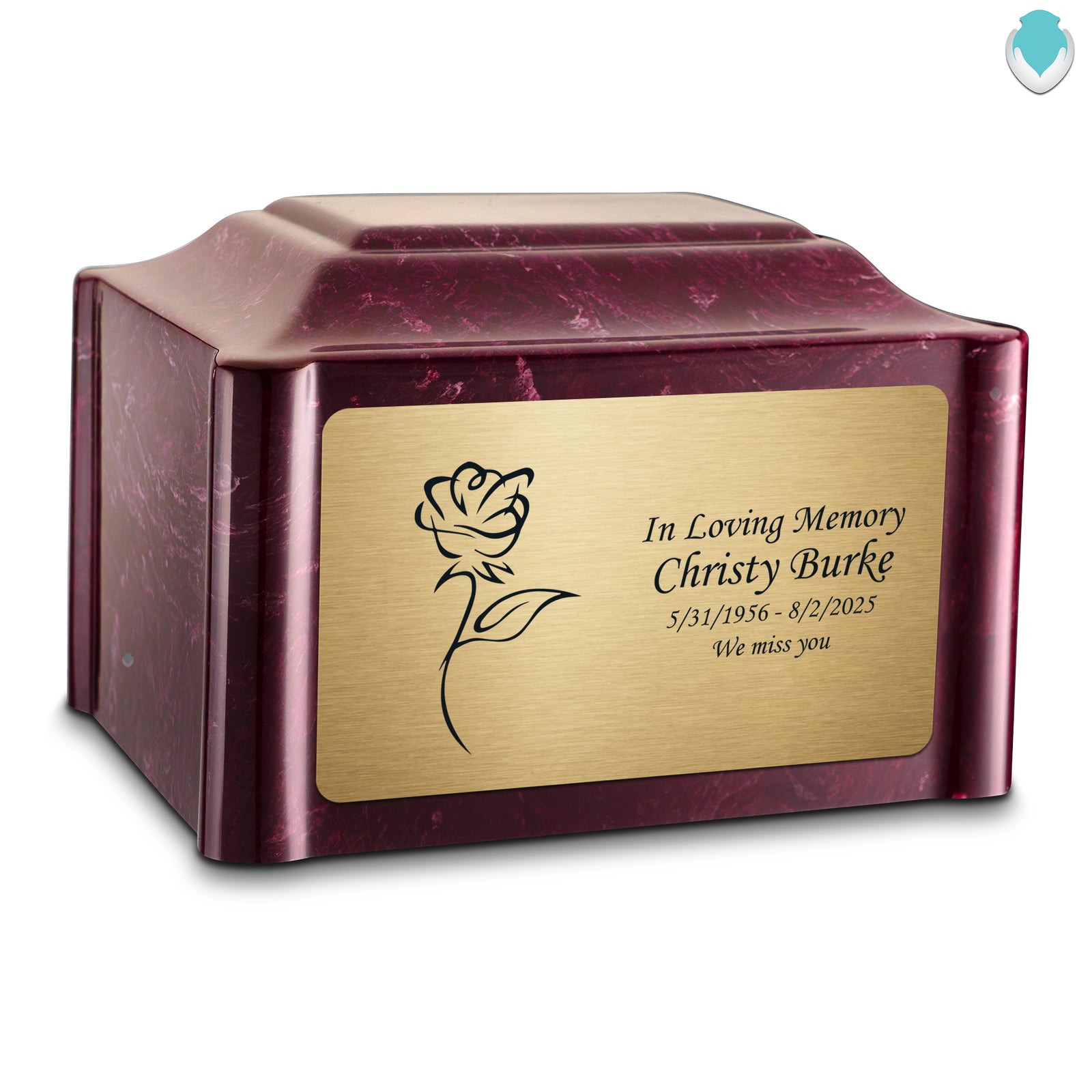 Adult Devotion Rose Summer Rose Cultured Marble Urns for Ashes