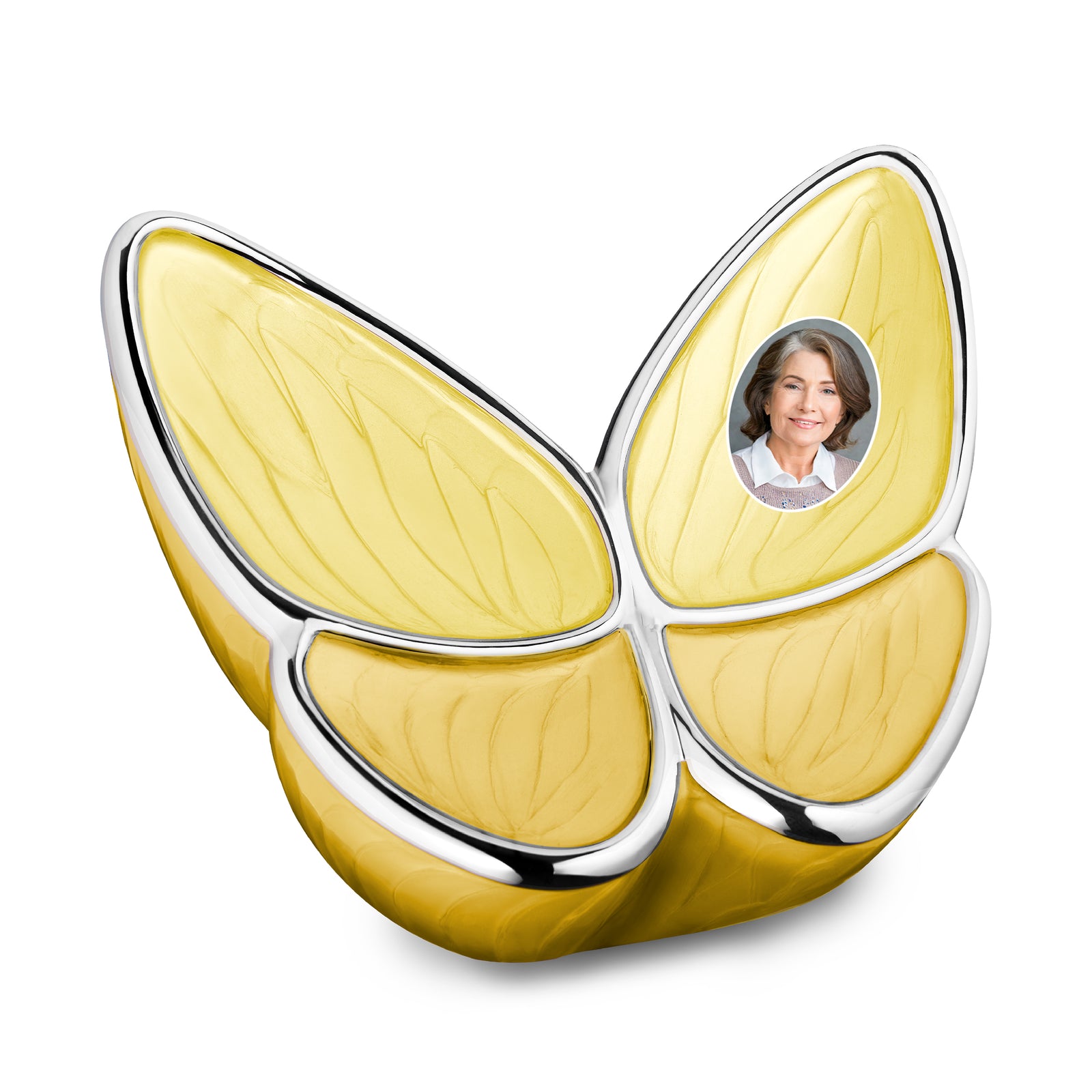 Adult Wings of Hope Portrait Butterfly Pearl Yellow Cremation Urn