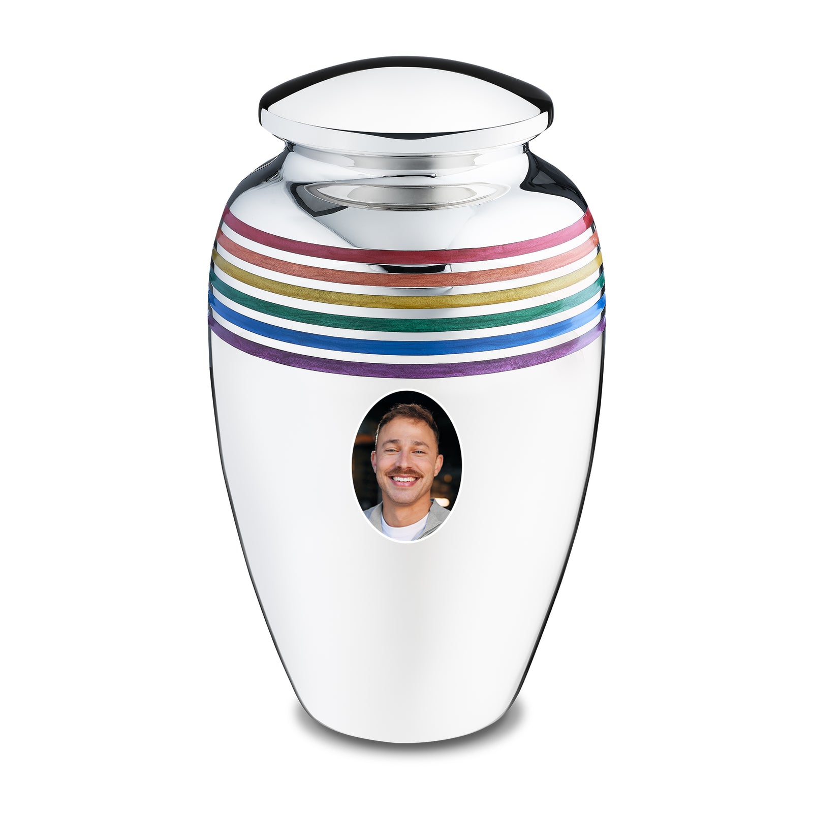 Adult Pride Portrait Rainbow Cremation Urn