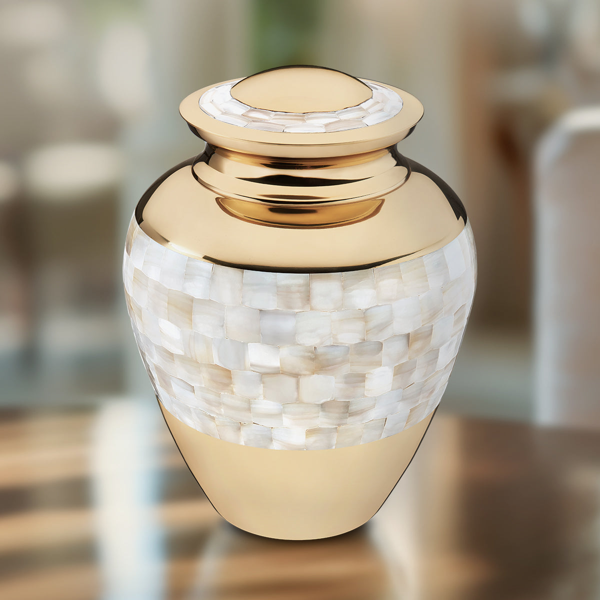 Adult Mother of Pearl Cremation Urn - COMFORT by LoveUrns