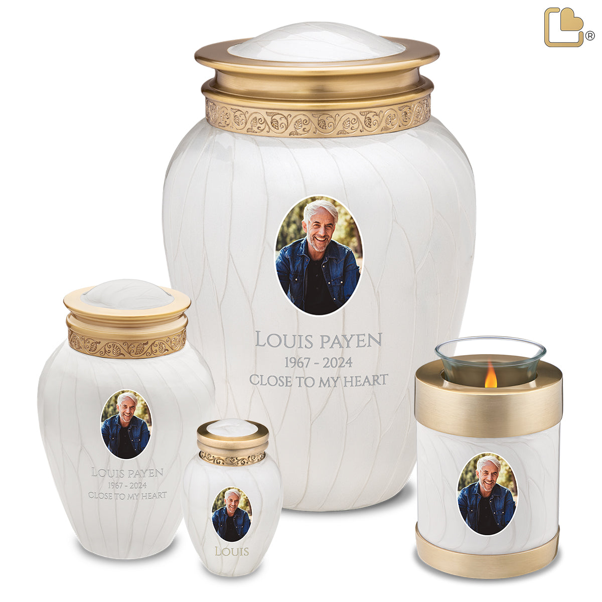 Medium Blessing Portrait Pearl Cremation Urn
